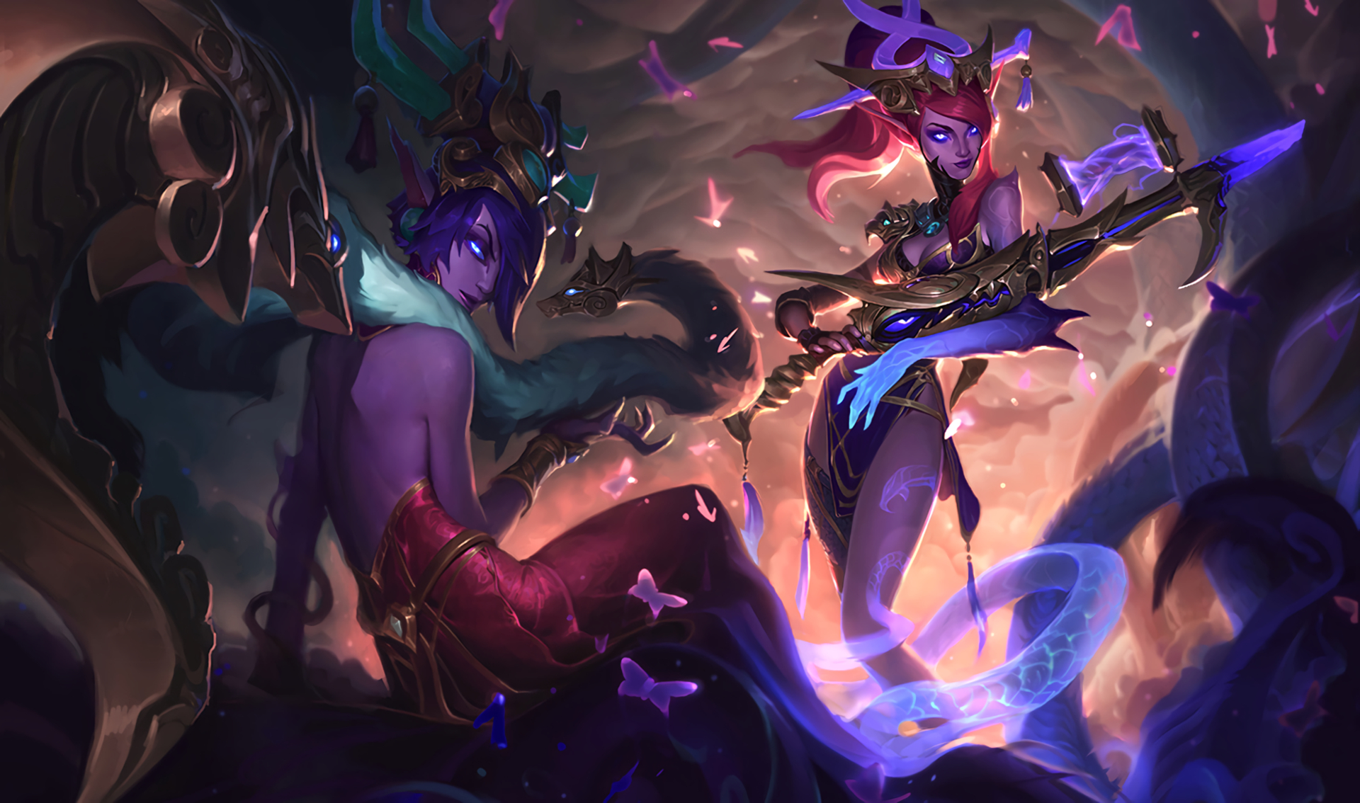 Download mobile wallpaper League Of Legends, Video Game, Morgana (League Of Legends), Caitlyn (League Of Legends) for free.