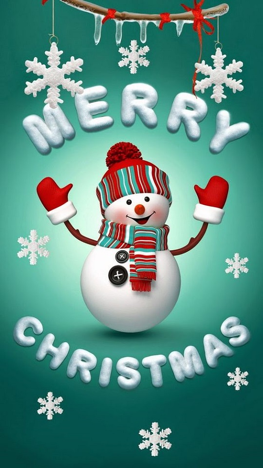 Download mobile wallpaper Snowman, Christmas, Holiday, Snowflake, Merry Christmas for free.