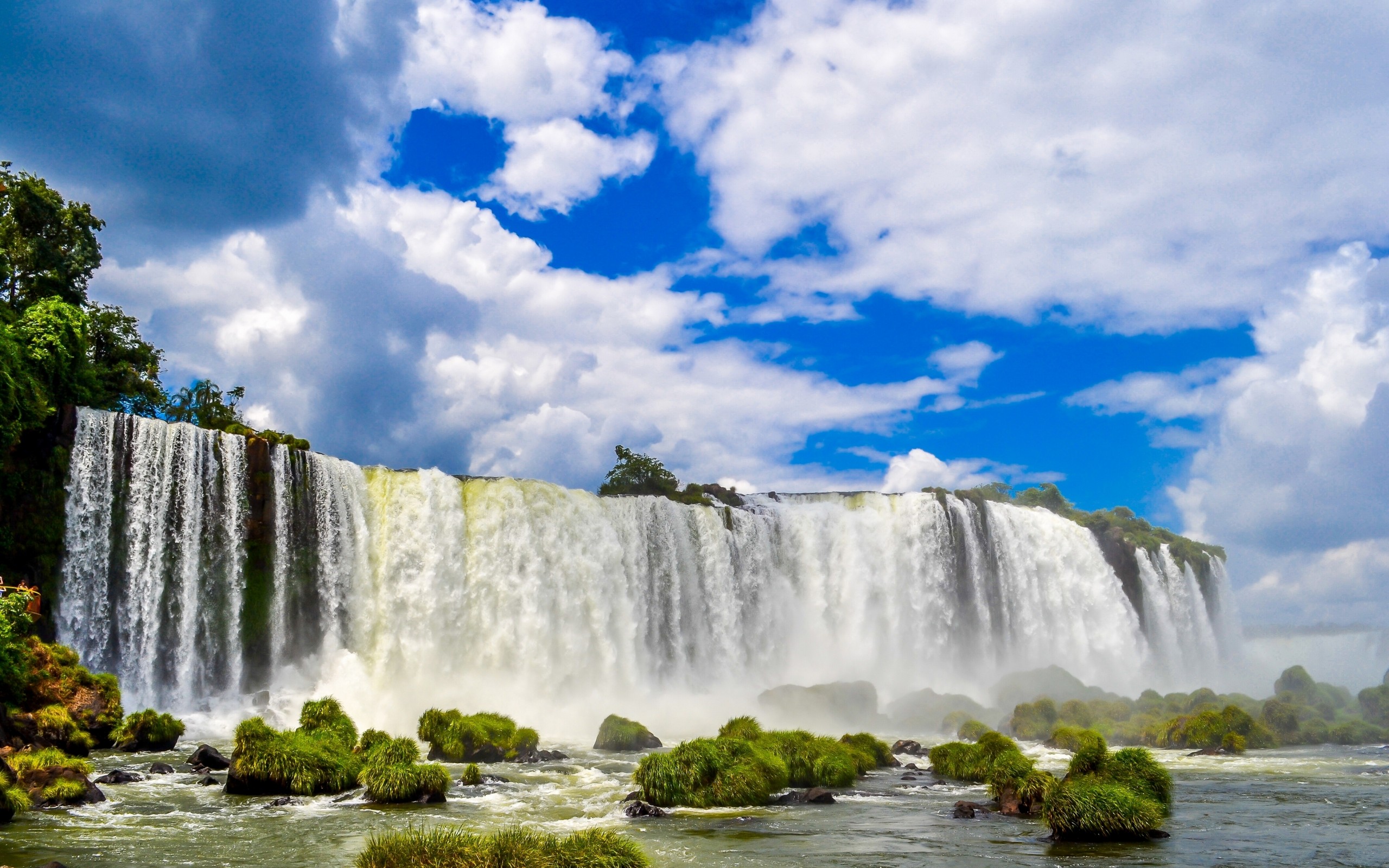 earth, iguazu falls, cloud, nature, waterfall, waterfalls