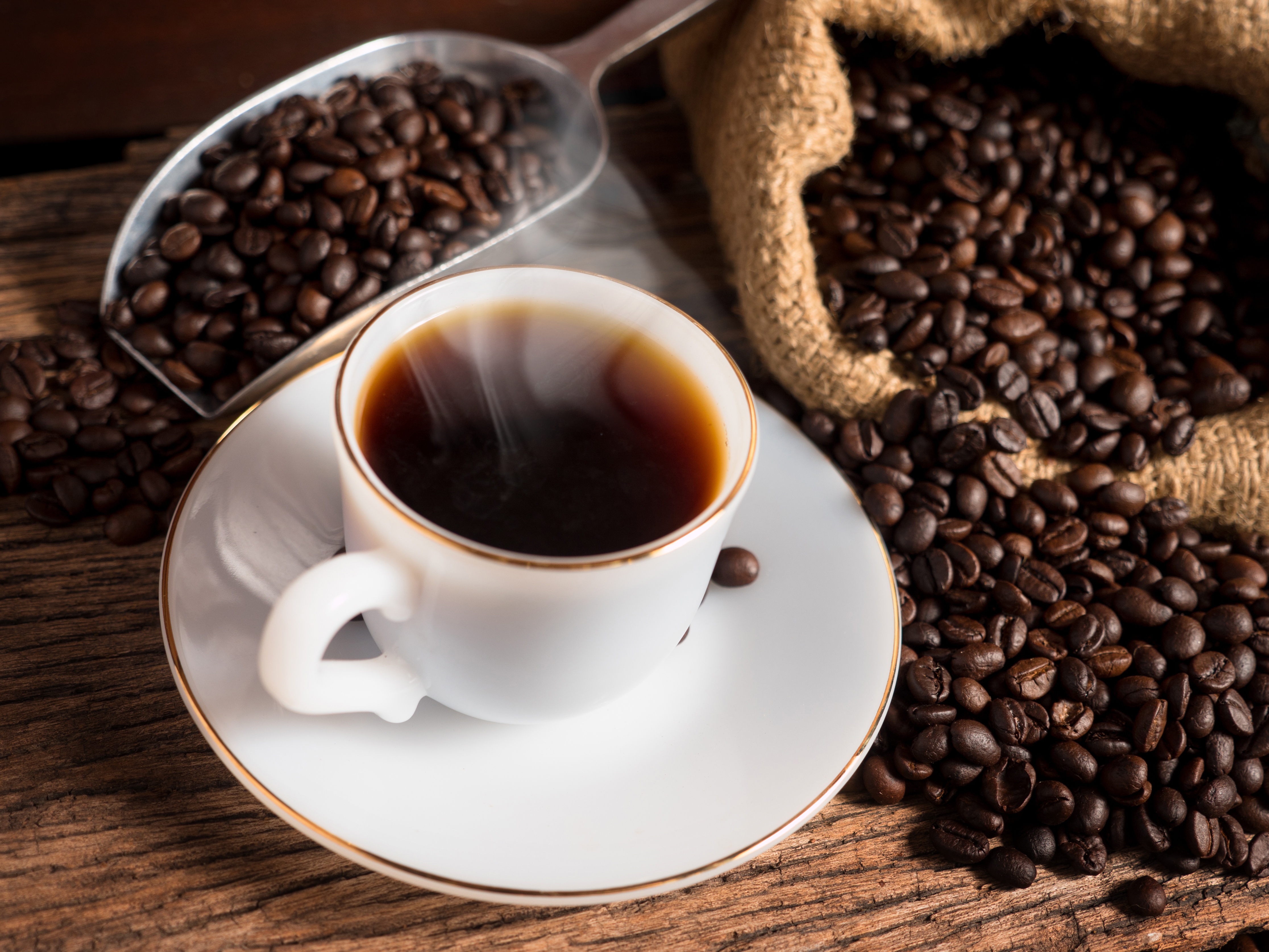 Download mobile wallpaper Food, Coffee, Still Life, Cup, Drink, Coffee Beans for free.