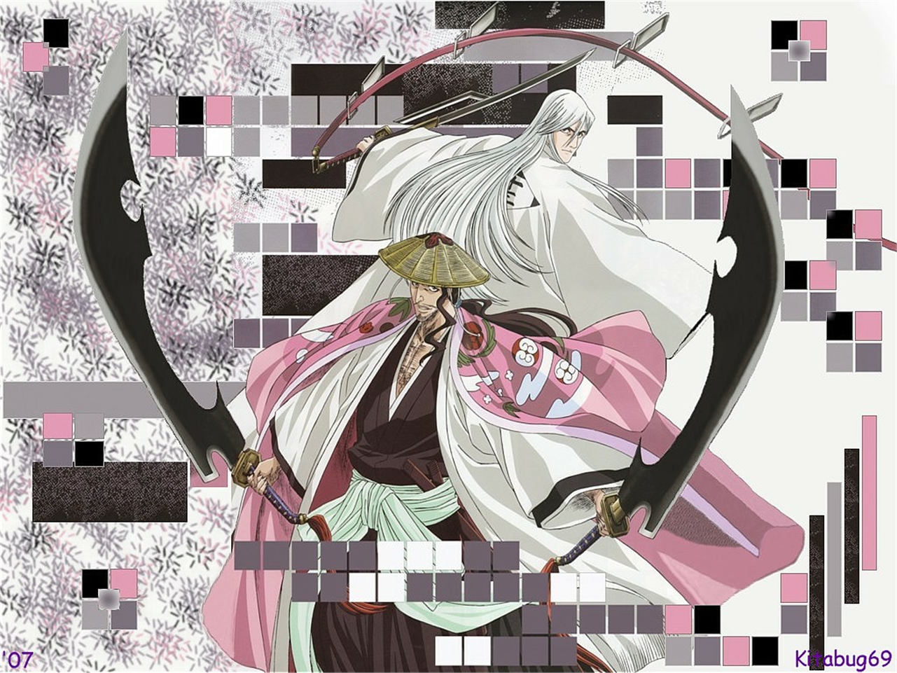 1461965 descargar imagen animado, bleach: burîchi, jushiro ukitake, shunsui kyōraku: fondos de pantalla y protectores de pantalla gratis