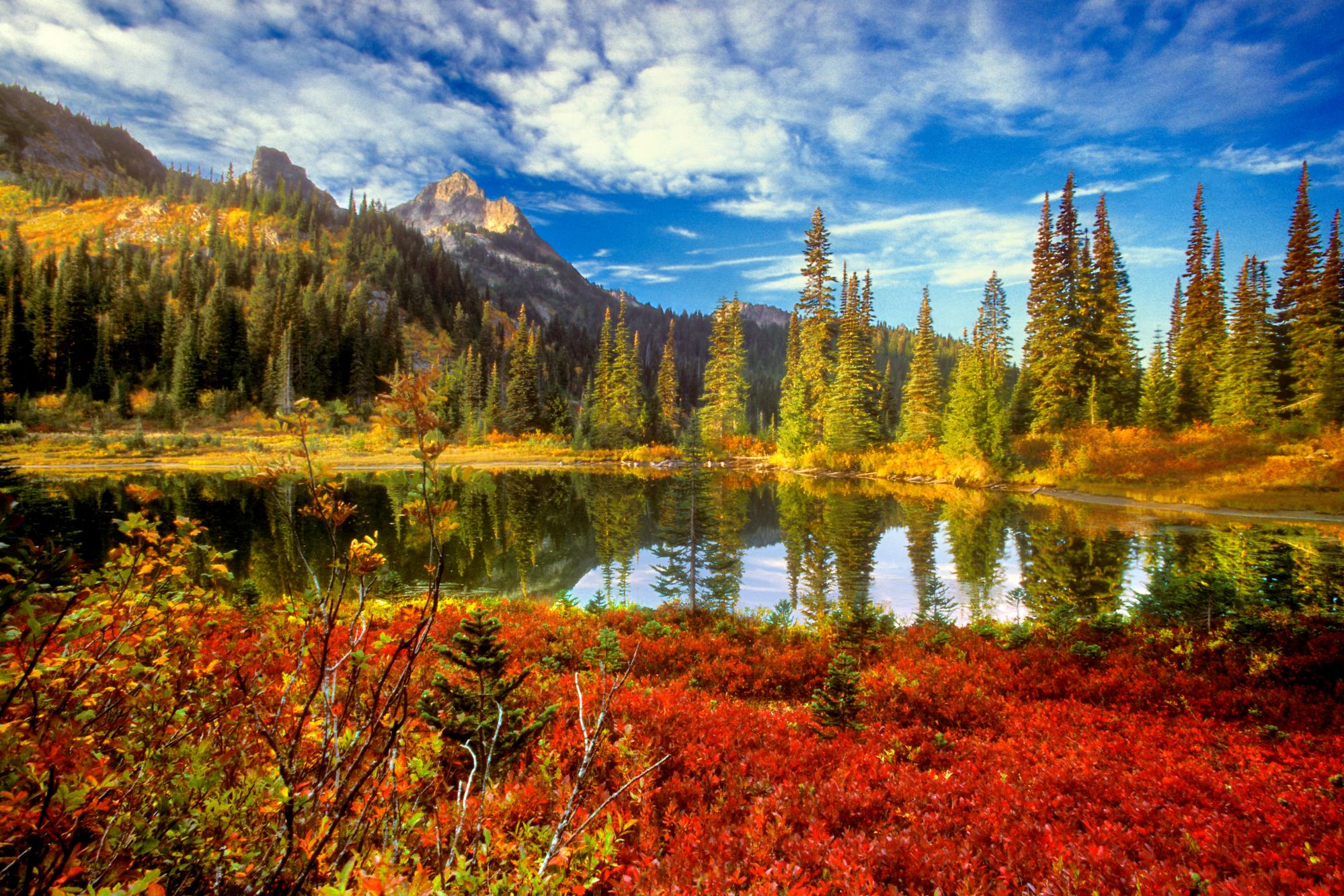 Free download wallpaper Landscape, Mountain, Lake, Fall, Earth on your PC desktop