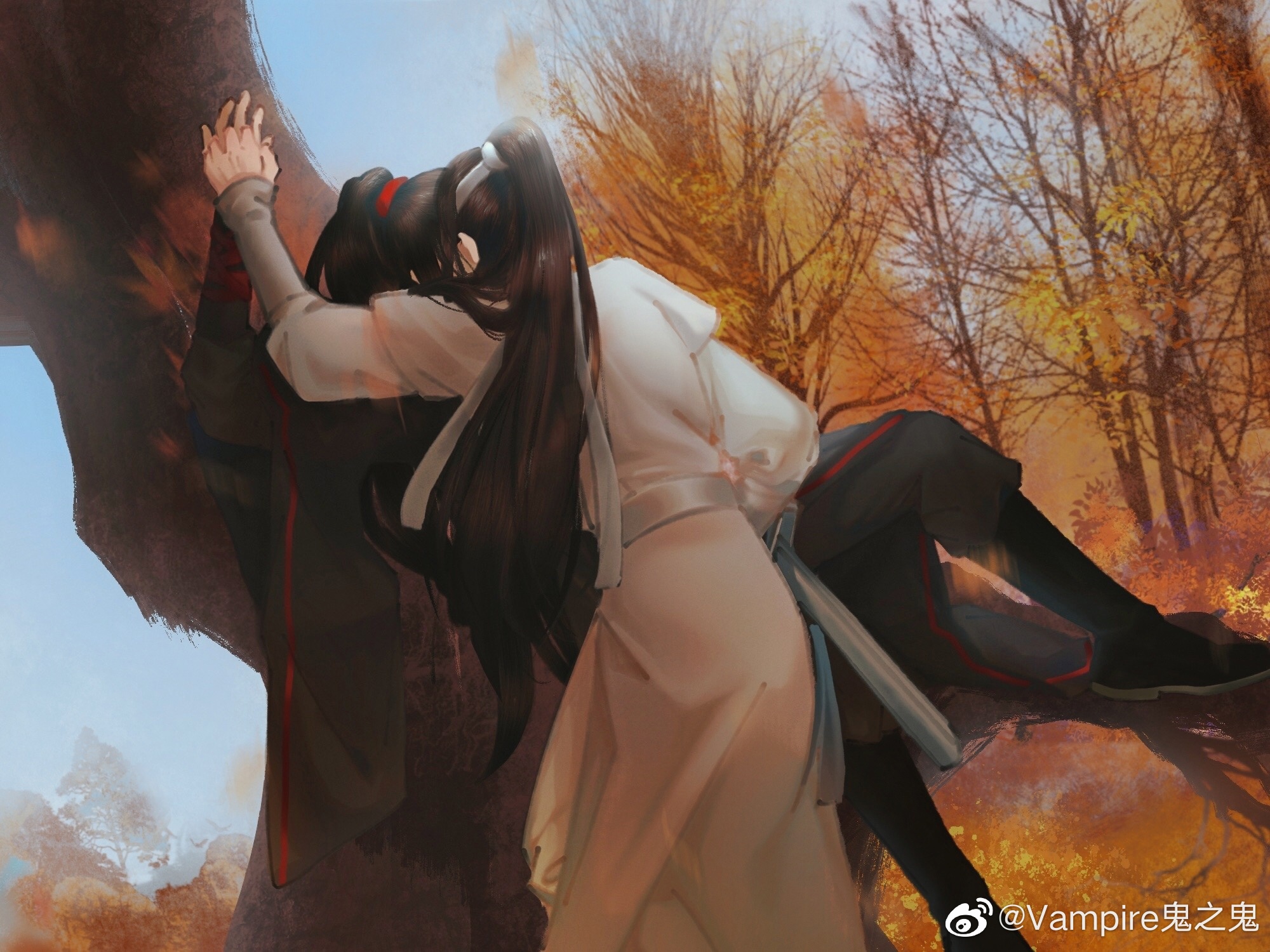 Laden Sie das Kuss, Animes, Lanzhan, Wei Yin, Lan Wangji, Wei Wuxian, Mo Dao Zu Shi-Bild kostenlos auf Ihren PC-Desktop herunter