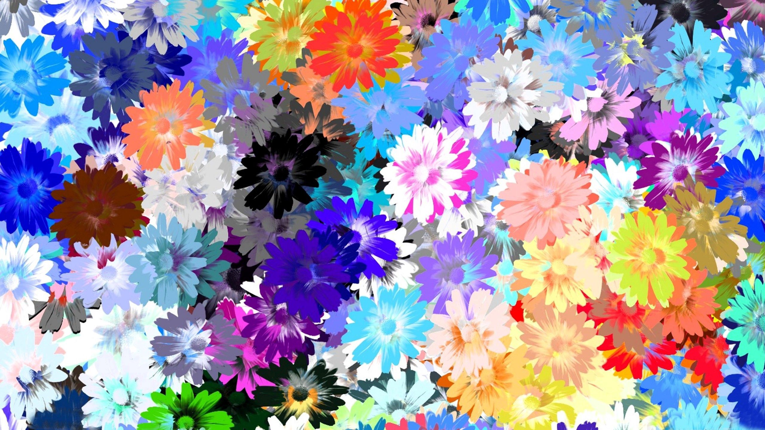 117648 descargar fondo de pantalla flores, multicolor, abigarrado, textura, texturas, imagen, dibujo, petróleo, aceitoso: protectores de pantalla e imágenes gratis
