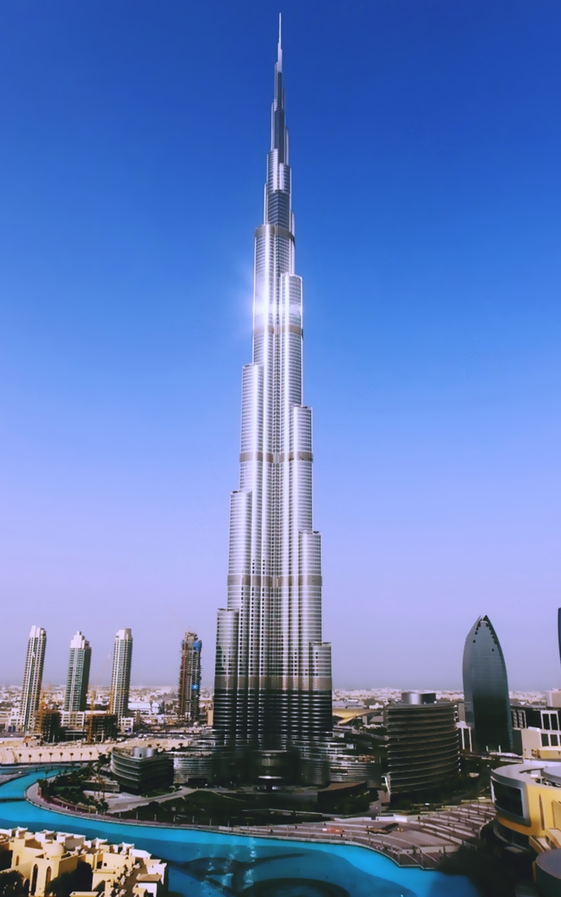 Téléchargez des papiers peints mobile Villes, Gratte Ciel, Imeuble, Bâtiment, Dubai, Burj Khalifa, Construction Humaine gratuitement.