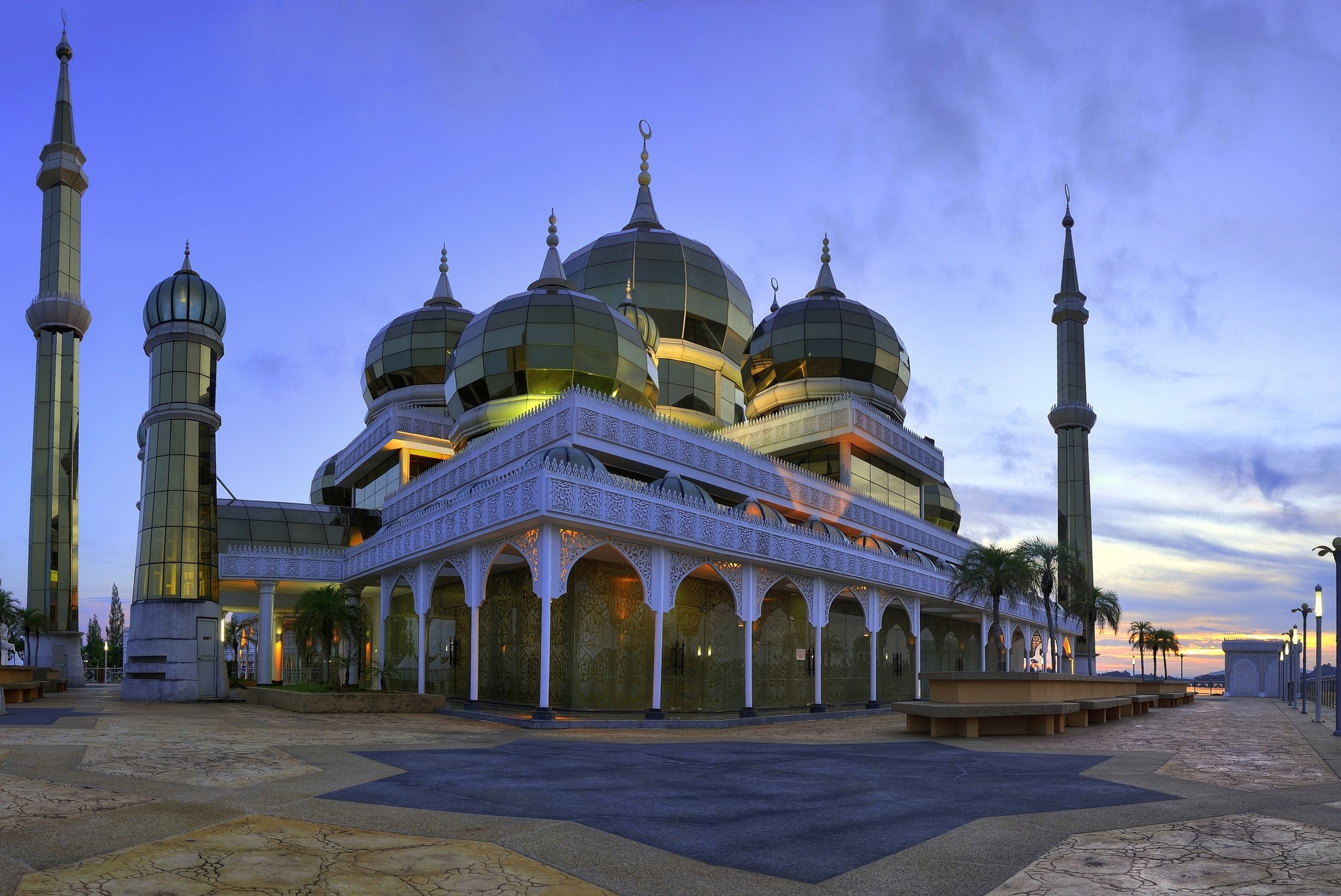 342766壁紙のダウンロード宗教的, クリスタルモスク, マレーシア, モスク-スクリーンセーバーと写真を無料で