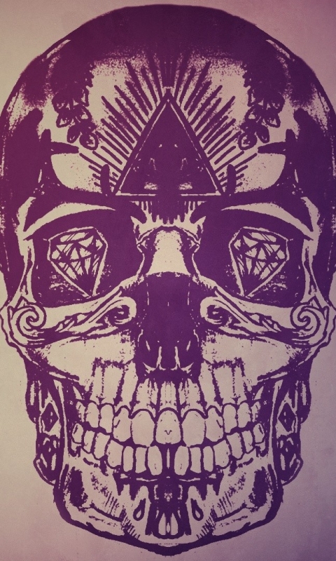 Download mobile wallpaper Dark, Skull for free.