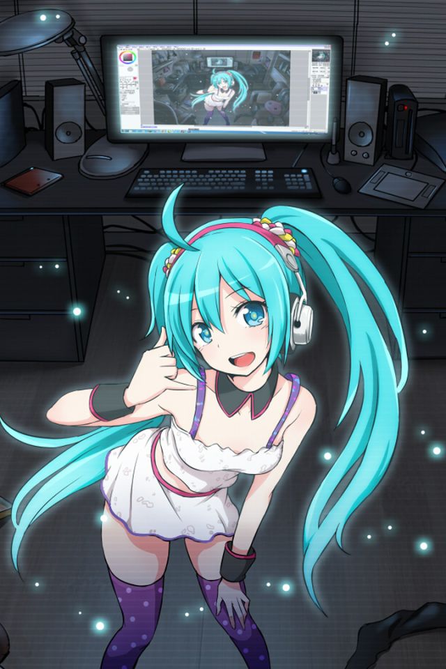 無料モバイル壁紙ボーカロイド, 初音ミク, アニメをダウンロードします。