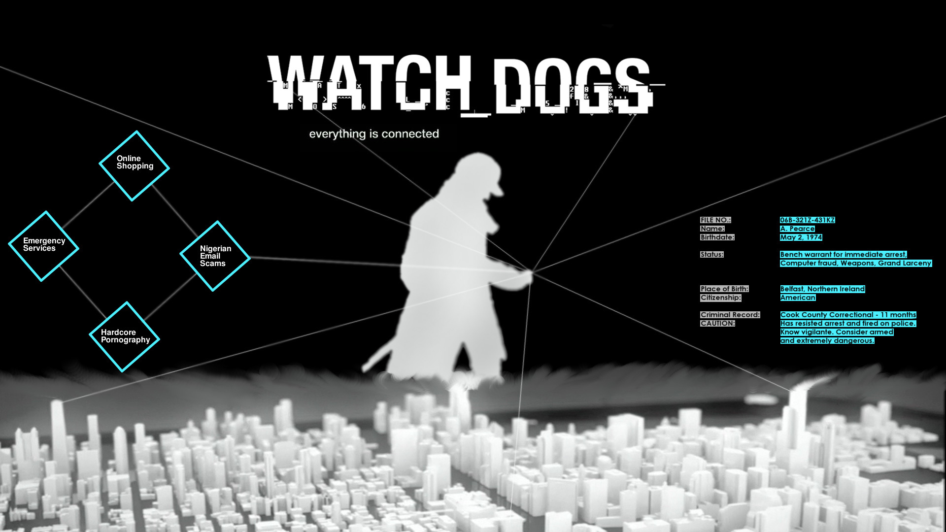 Популярные заставки и фоны Сторожевые Псы (Watch Dogs) на компьютер