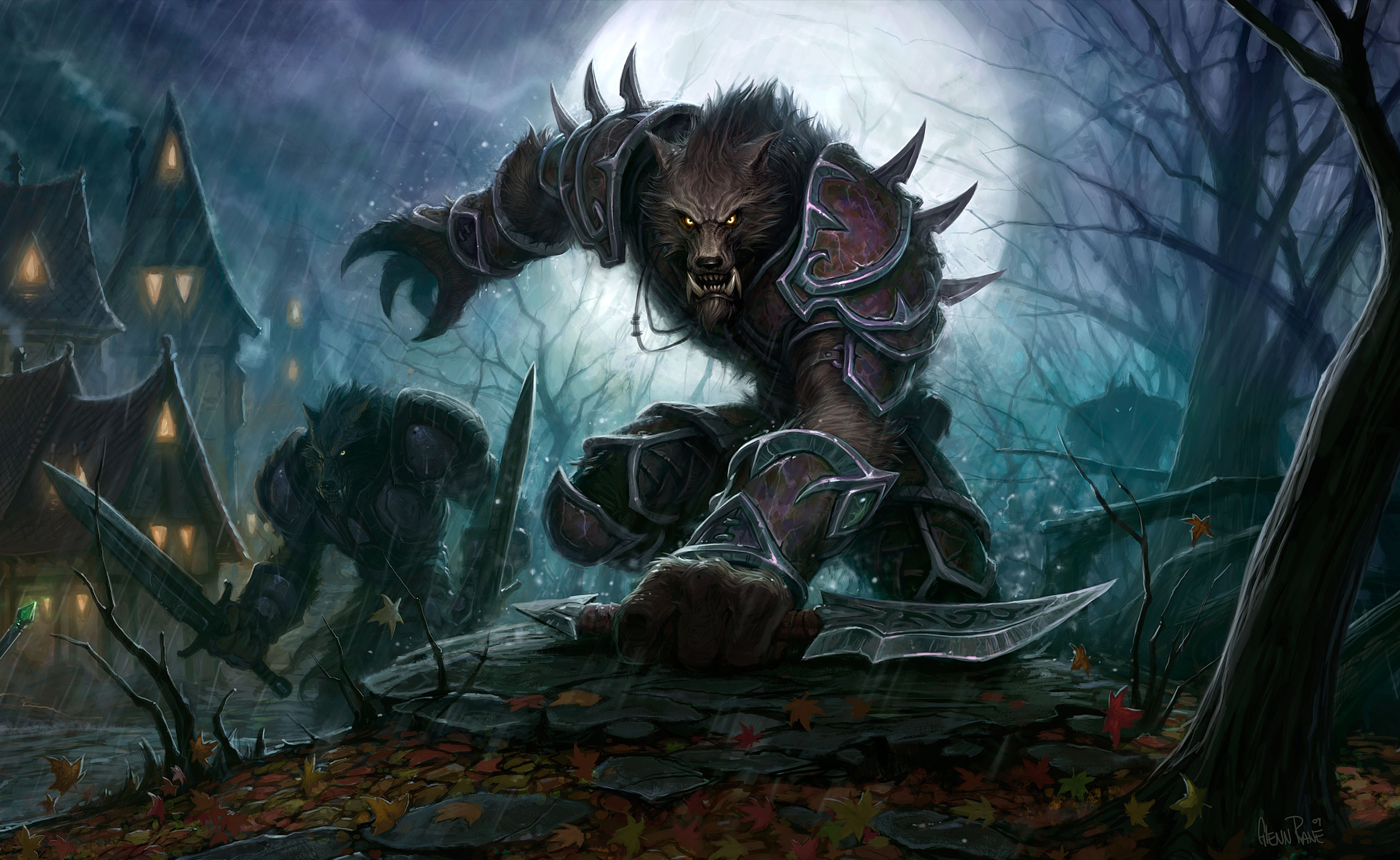 Handy-Wallpaper World Of Warcraft, Warcraft, Werwolf, Krieger, Computerspiele kostenlos herunterladen.