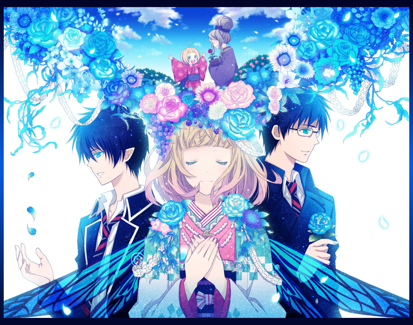 Free download wallpaper Anime, Blue Exorcist, Rin Okumura, Ao No Exorcist, Shiemi Moriyama, Yukio Okumura on your PC desktop