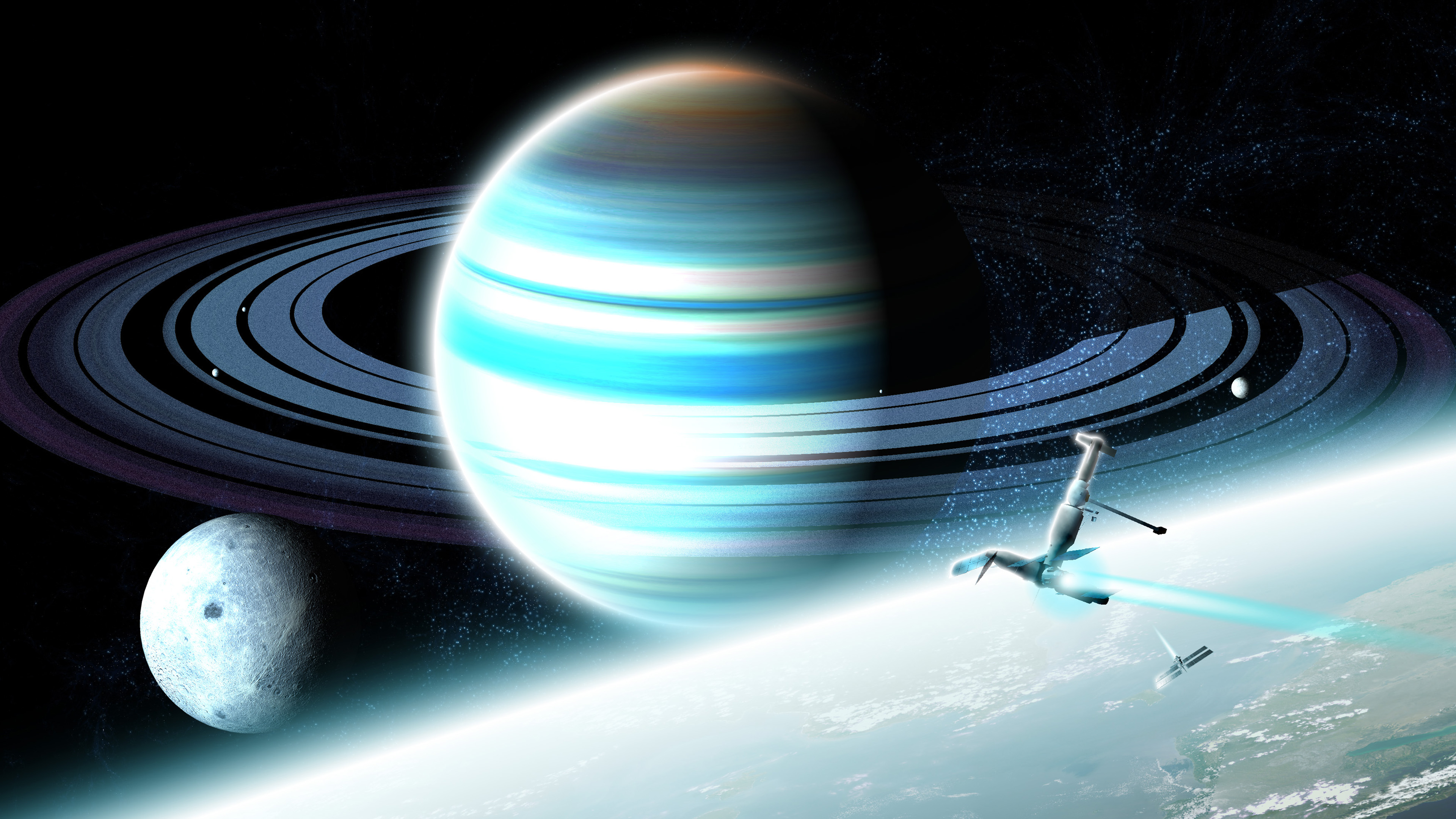 Скачать обои бесплатно Научная Фантастика, Планетарное Кольцо картинка на рабочий стол ПК