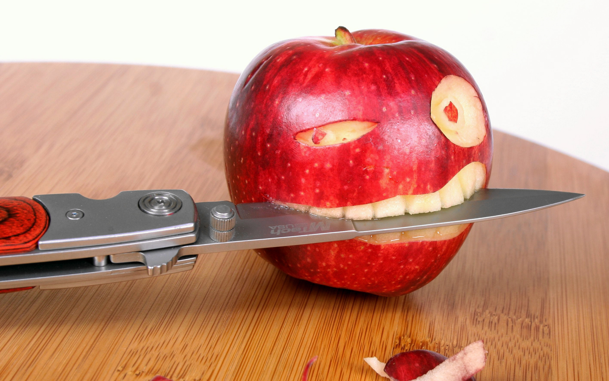 Free download wallpaper Food, Apple, Knife on your PC desktop