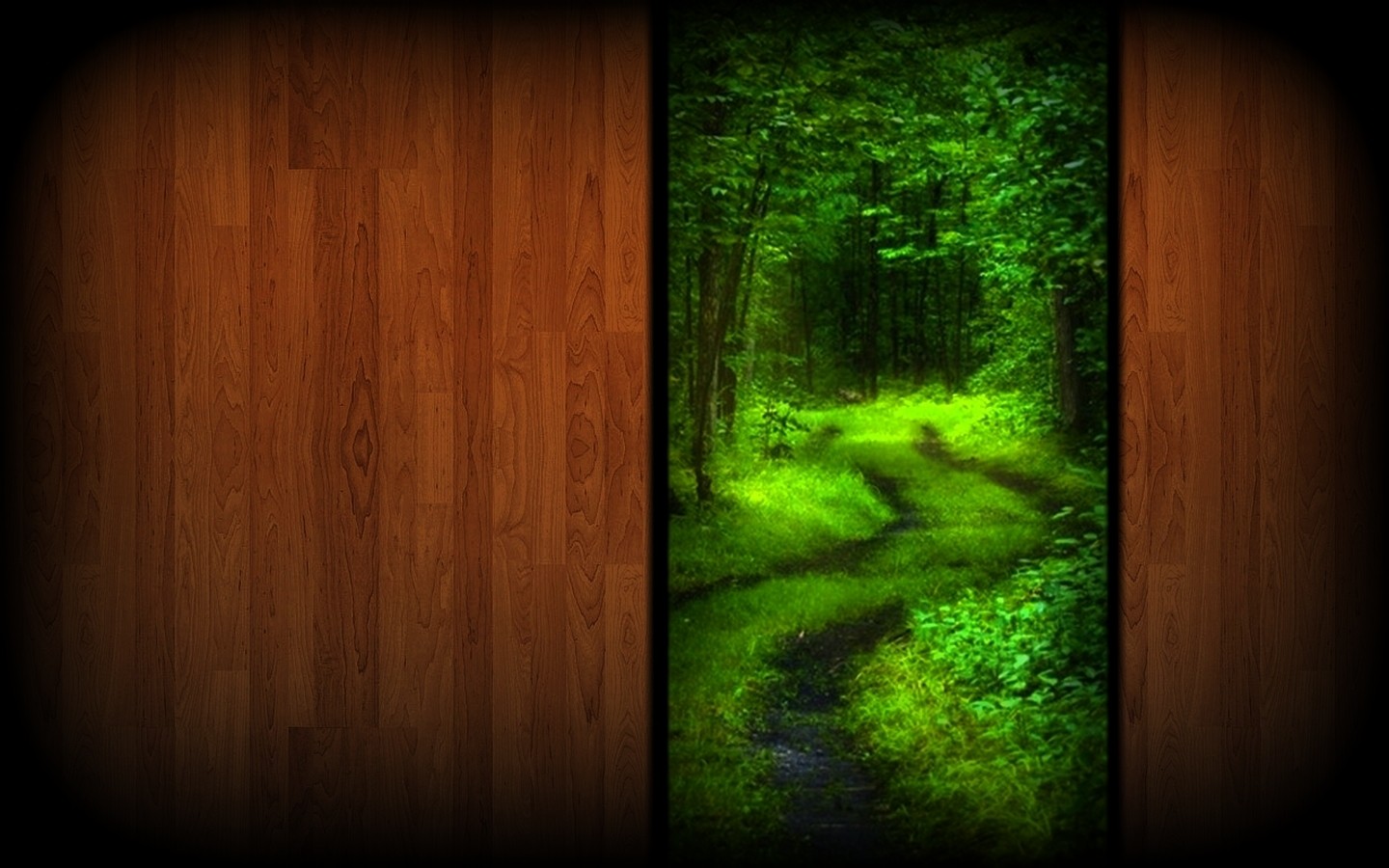 Laden Sie das Fantasie, Wald, Weg, Tür-Bild kostenlos auf Ihren PC-Desktop herunter