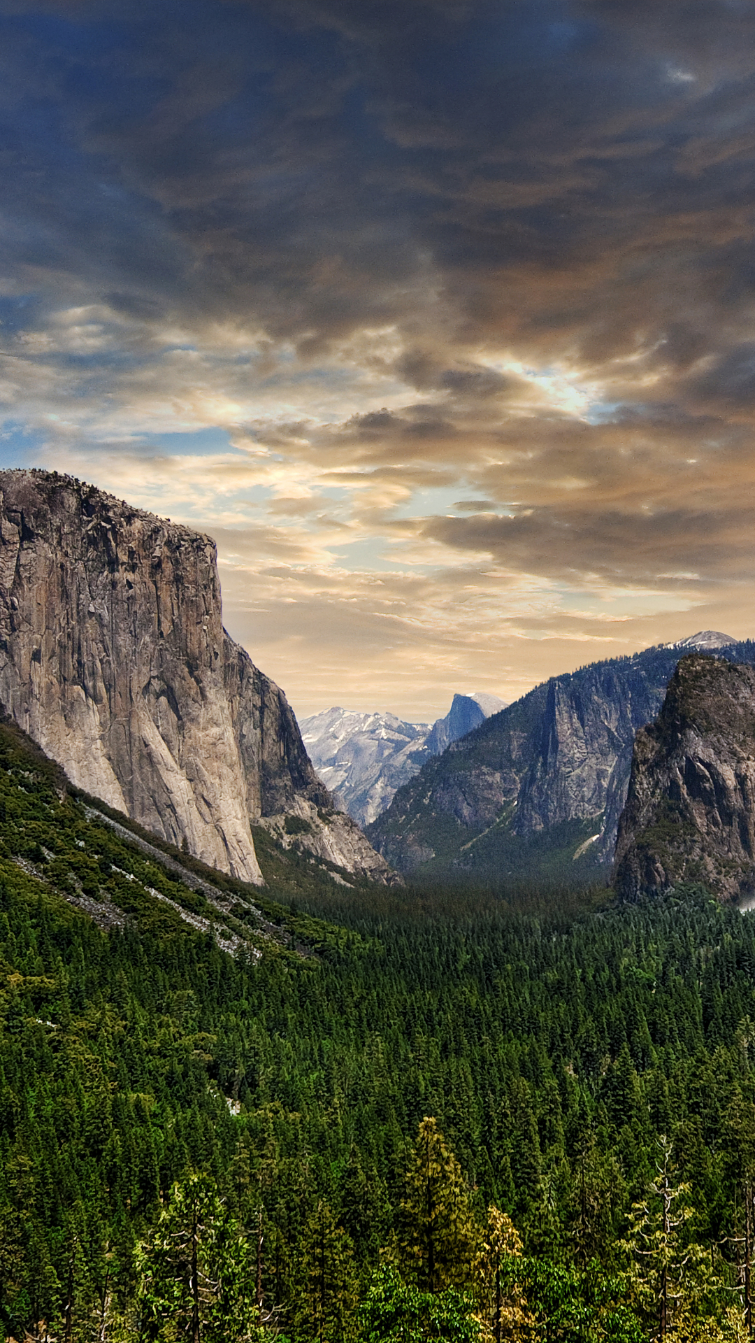 Download mobile wallpaper Landscape, Mountain, Waterfall, Forest, Earth, National Park, Yosemite National Park, Yosemite Falls for free.