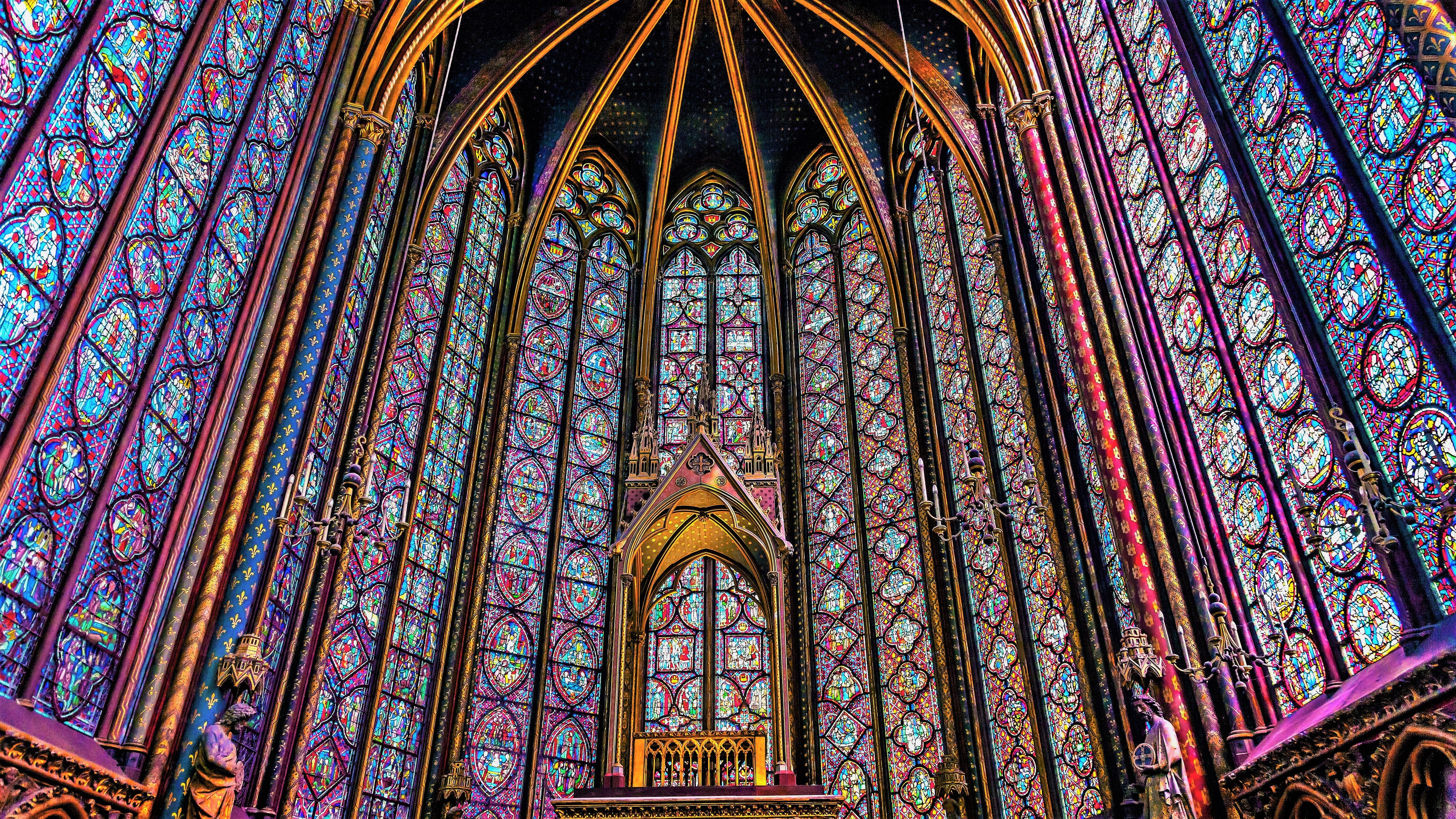 Download mobile wallpaper Colorful, Church, Photography, Cathedral, Stained Glass for free.
