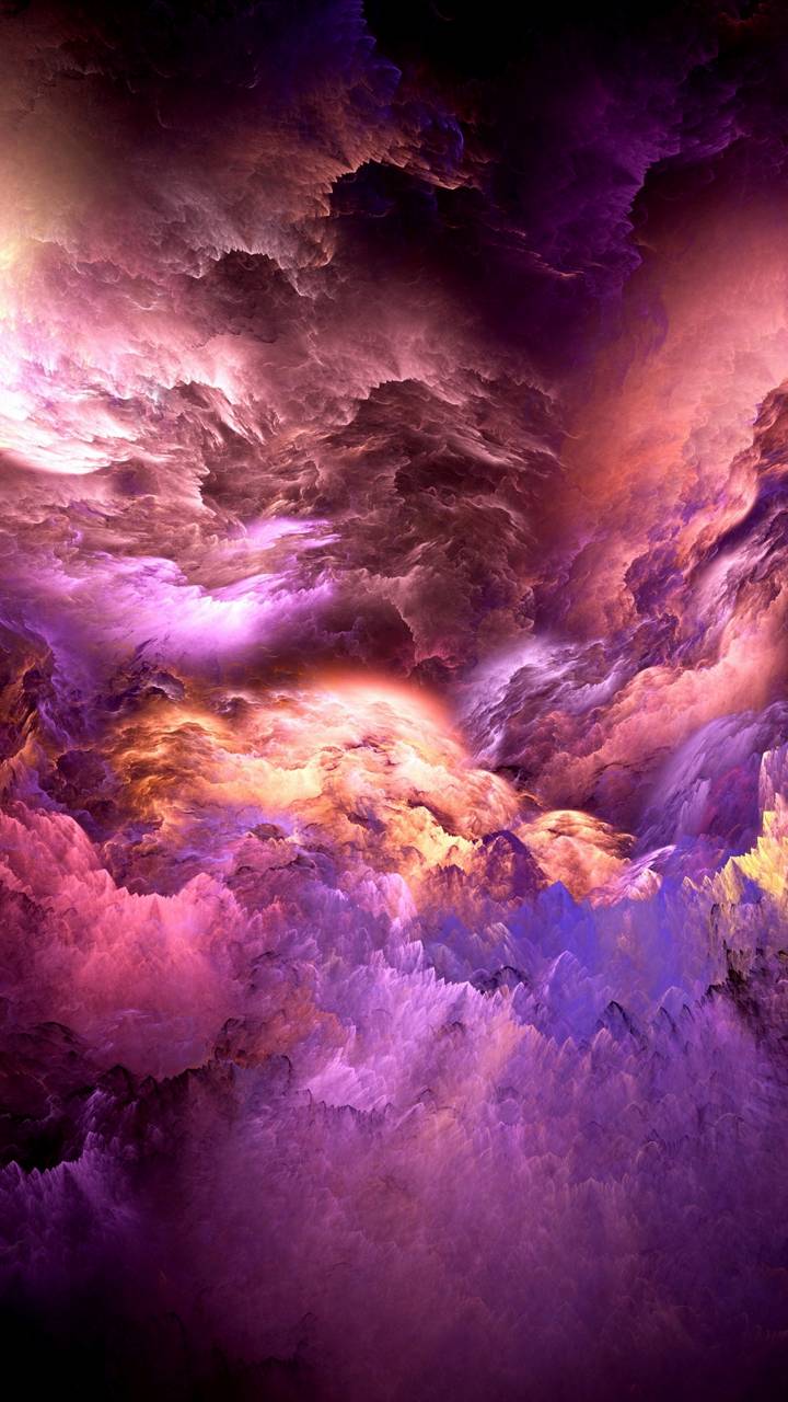 Download mobile wallpaper Sky, Purple, Colorful, Artistic, Cloud for free.