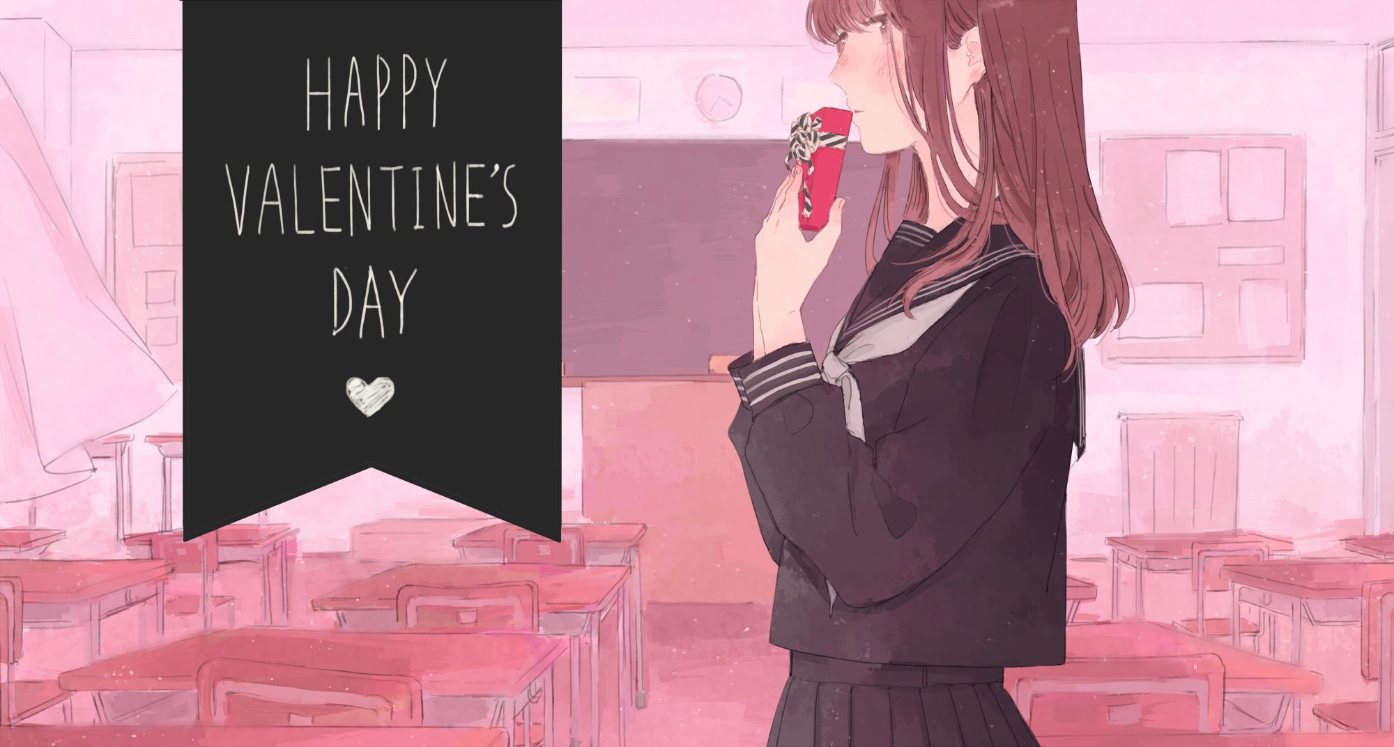 Download mobile wallpaper Valentine's Day, Anime, Original for free.