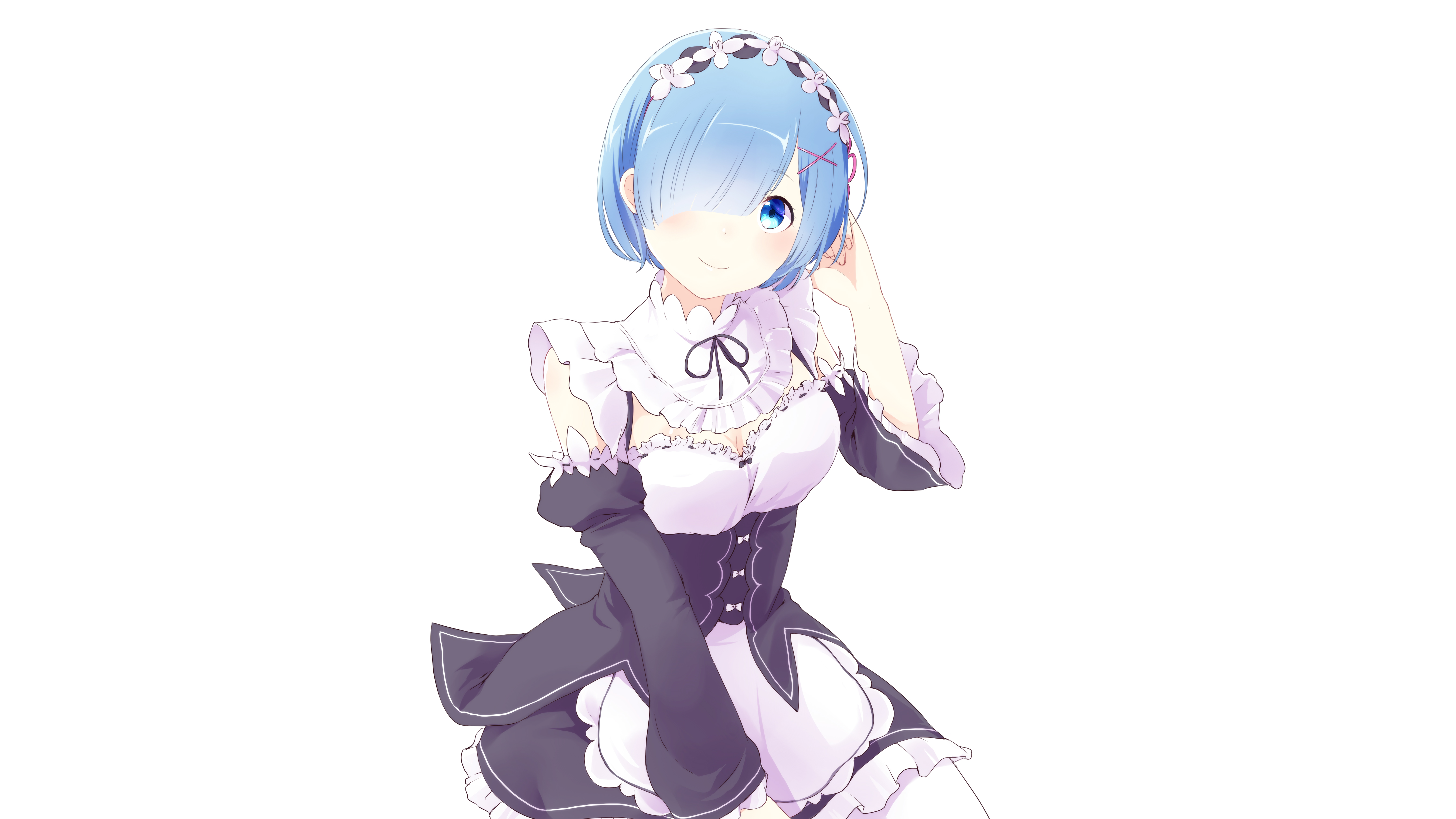 Download mobile wallpaper Anime, Blue Eyes, Maid, Blue Hair, Short Hair, Re:zero Starting Life In Another World, Rem (Re:zero) for free.