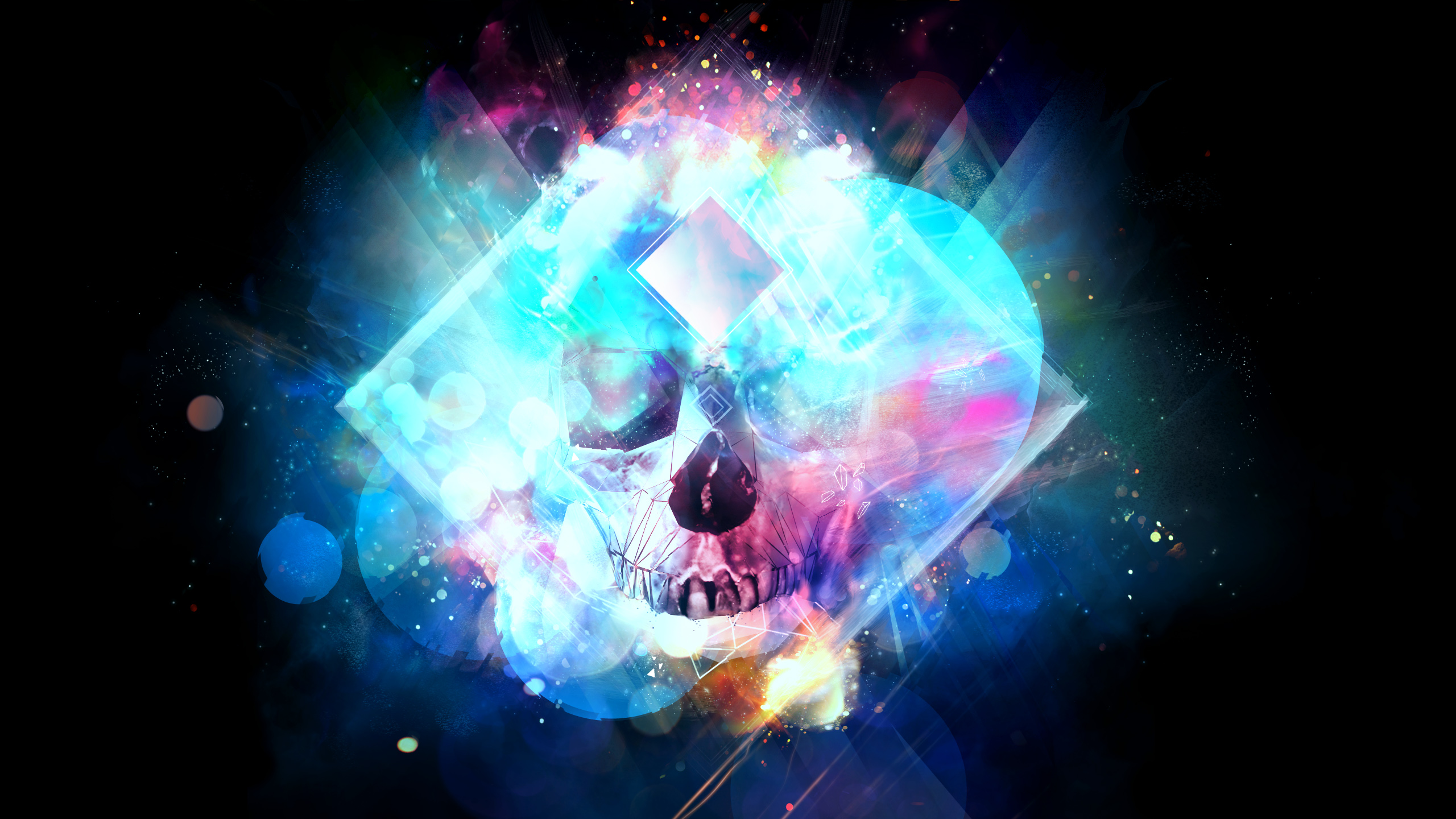 Download mobile wallpaper Artistic, Skull, Psychedelic, Cgi for free.