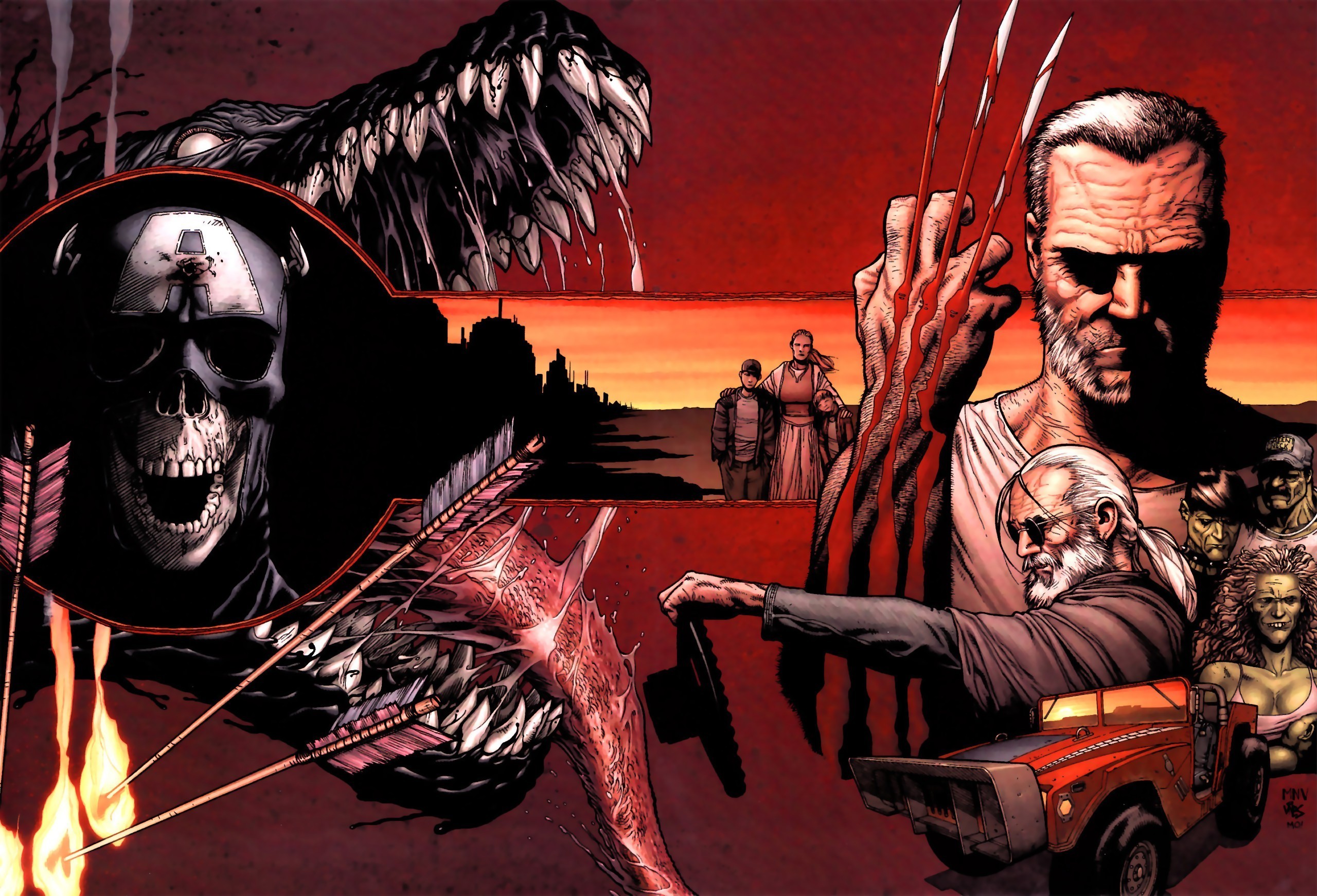 Laden Sie das X Men, Comics, Kapitän Amerika, Wolverine: Weg Des Kriegers-Bild kostenlos auf Ihren PC-Desktop herunter