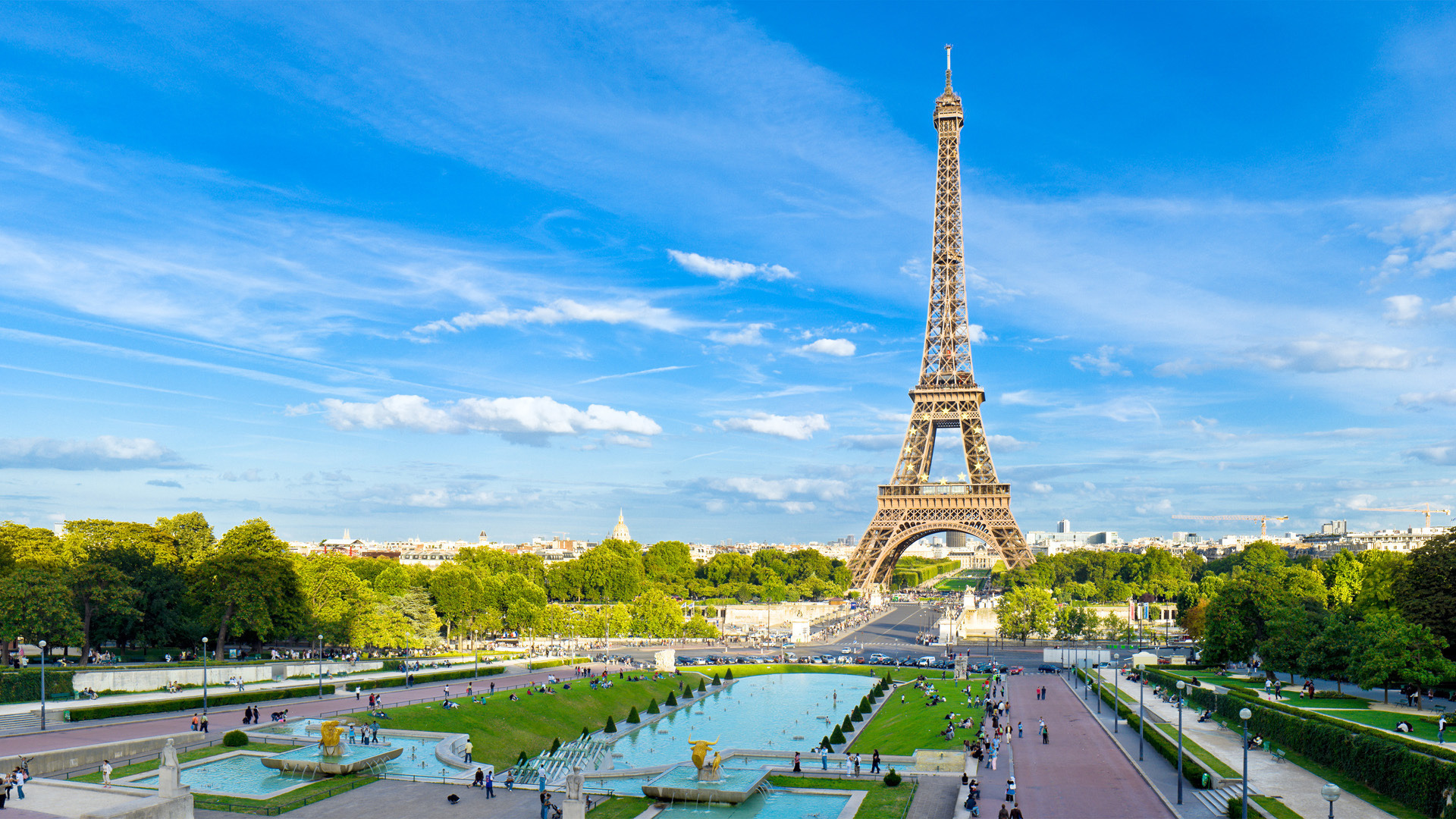 Baixar papel de parede para celular de Cidades, Céu, Nuvens, Paisagem, Torre Eiffel gratuito.