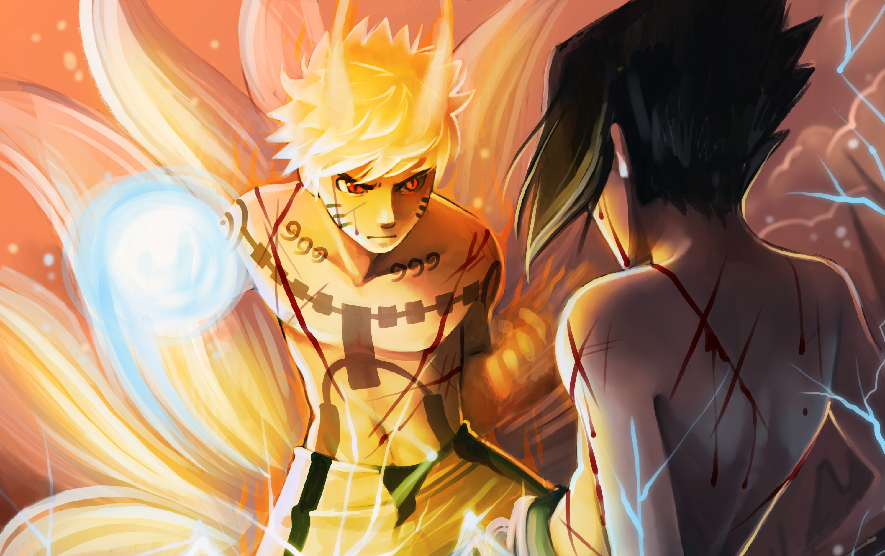 Handy-Wallpaper Naruto, Animes, Sasuke Uchiha, Naruto Uzumaki kostenlos herunterladen.