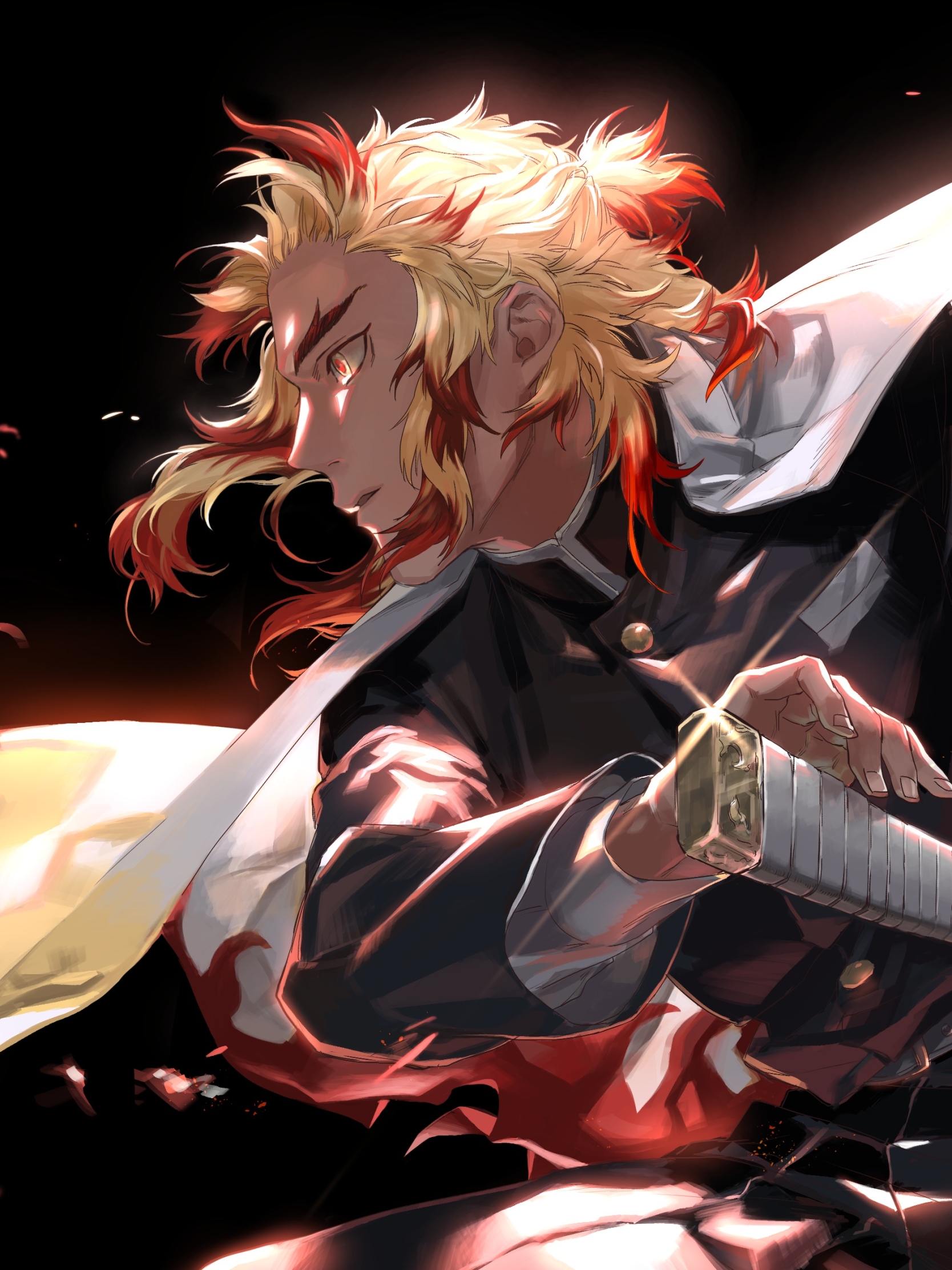 Handy-Wallpaper Animes, Demon Slayer, Kyōjuro Rengoku kostenlos herunterladen.