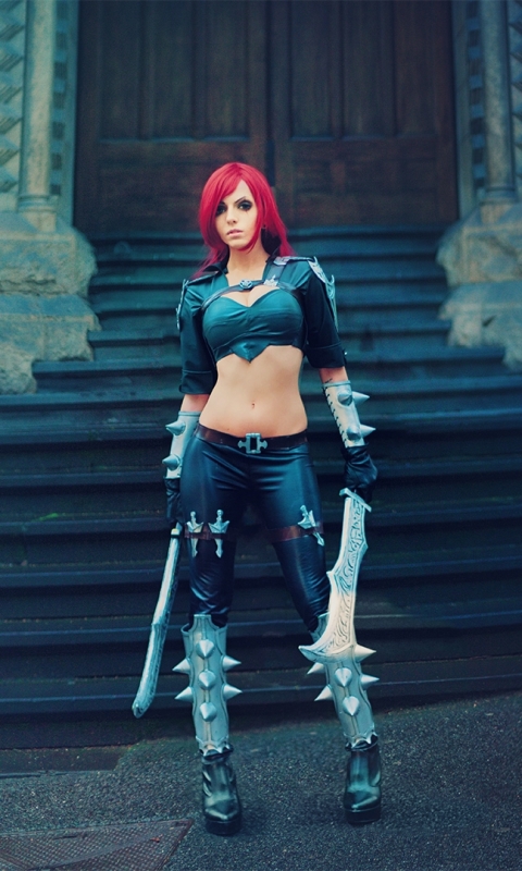 Descarga gratuita de fondo de pantalla para móvil de Mujeres, Cosplay, Katarina (Liga De Leyendas).