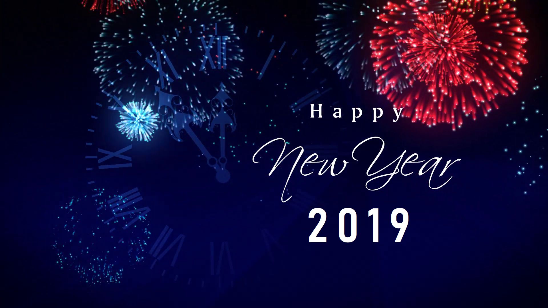 920261 Hintergrundbild herunterladen feiertage, neujahr 2019, feuerwerk, frohes neues jahr, nacht - Bildschirmschoner und Bilder kostenlos