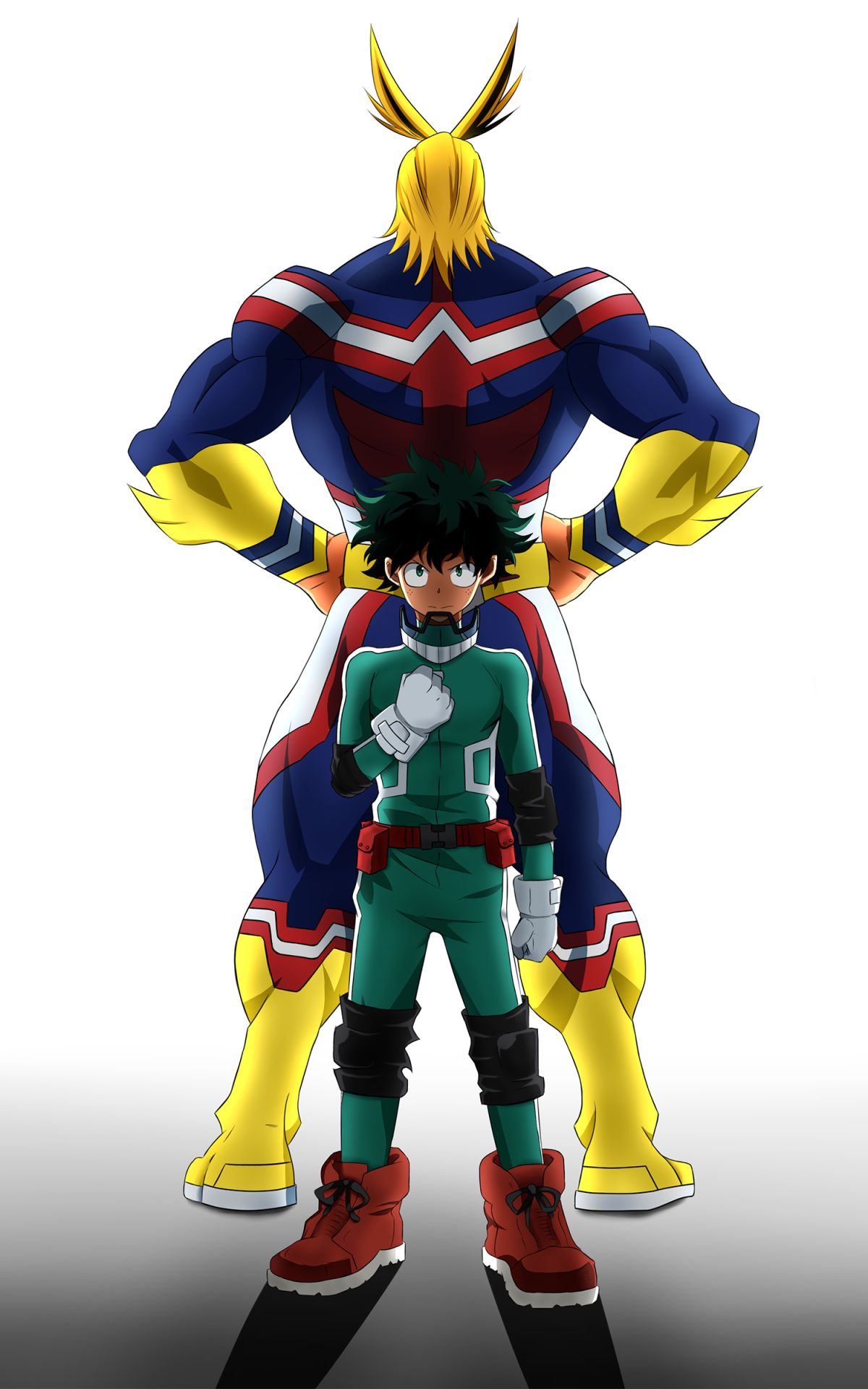 Download mobile wallpaper Anime, Izuku Midoriya, My Hero Academia, All Might for free.