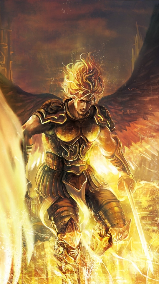 Download mobile wallpaper Fantasy, Angel Warrior for free.