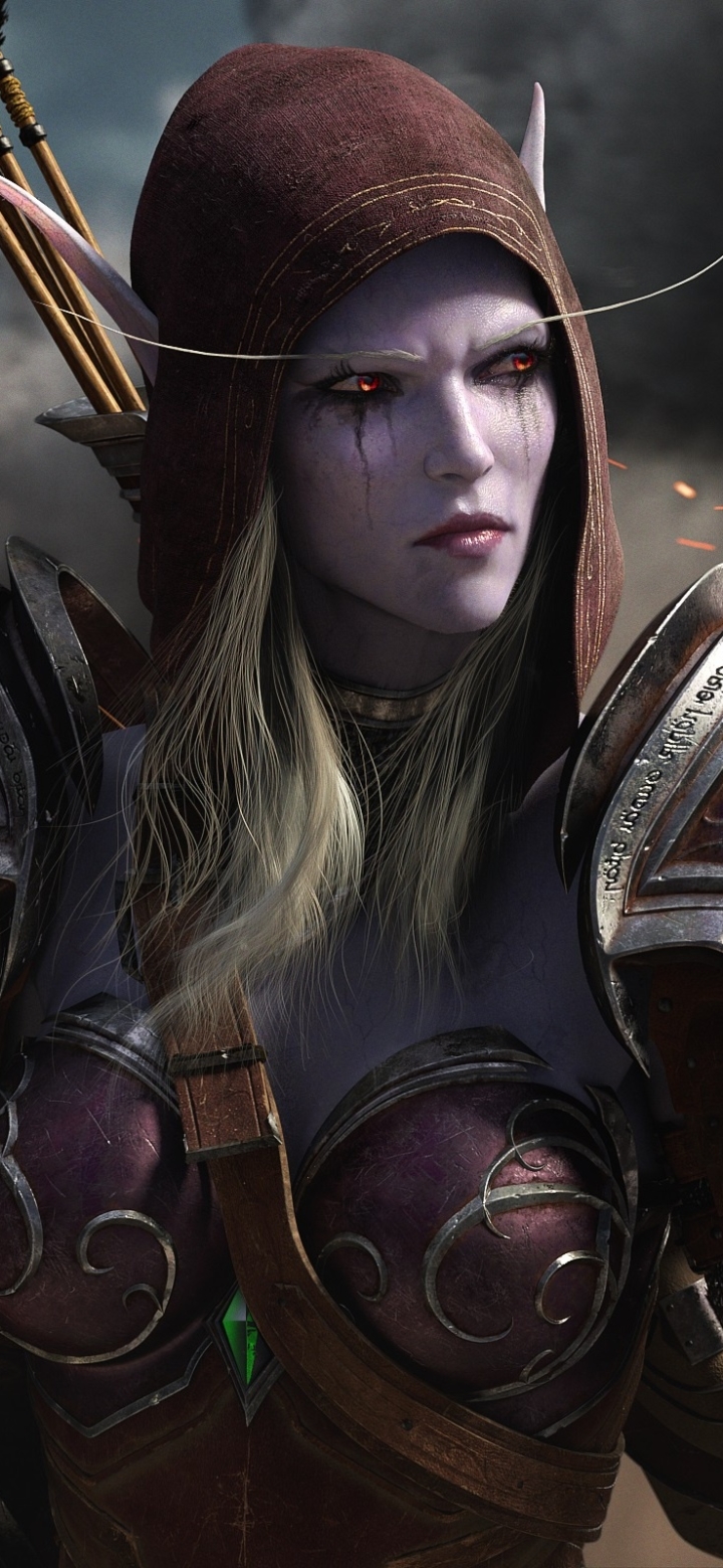 Download mobile wallpaper Elf, Video Game, World Of Warcraft, Woman Warrior, Sylvanas Windrunner, World Of Warcraft: Battle For Azeroth for free.