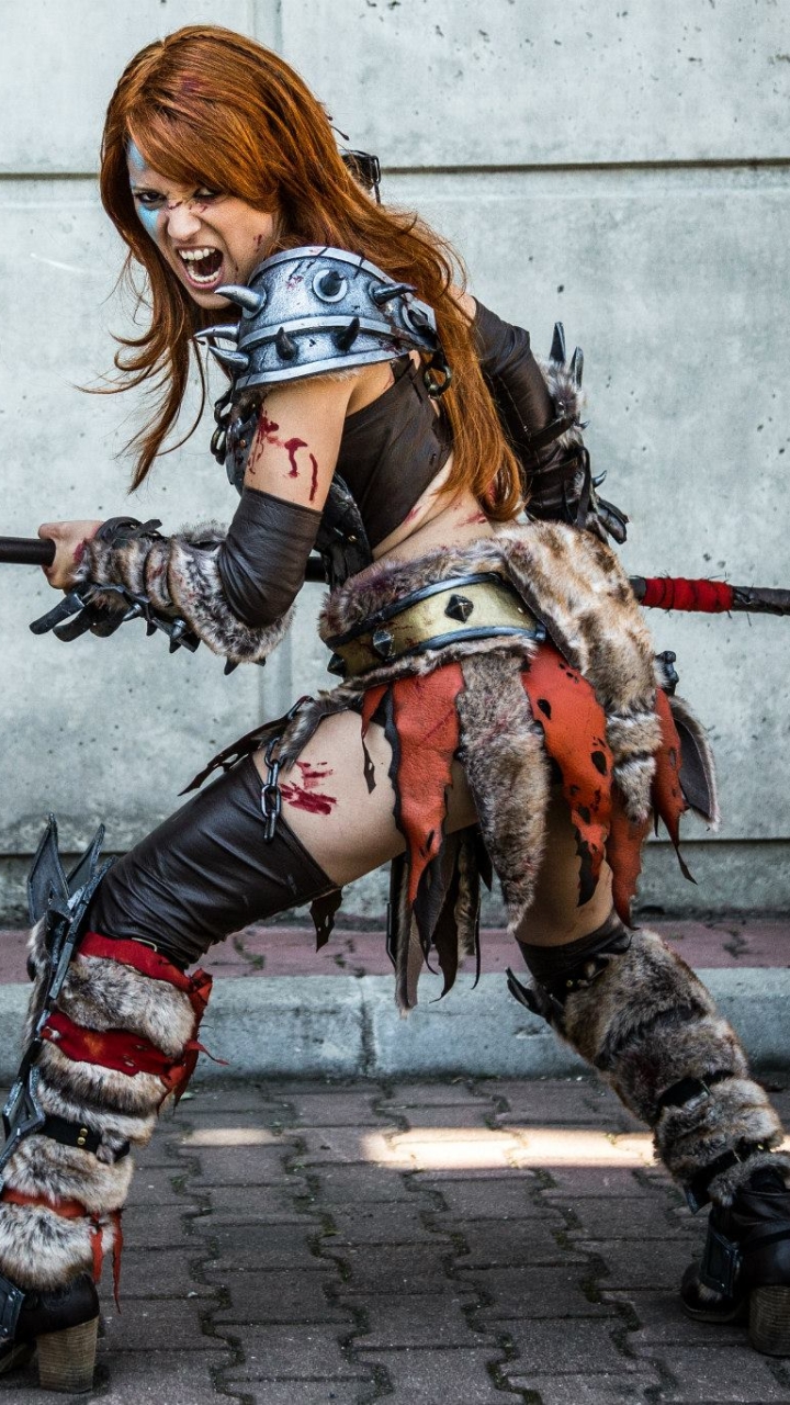 Descarga gratuita de fondo de pantalla para móvil de Mujeres, Diablo Iii, Cosplay, Bárbaro (Diablo Iii).