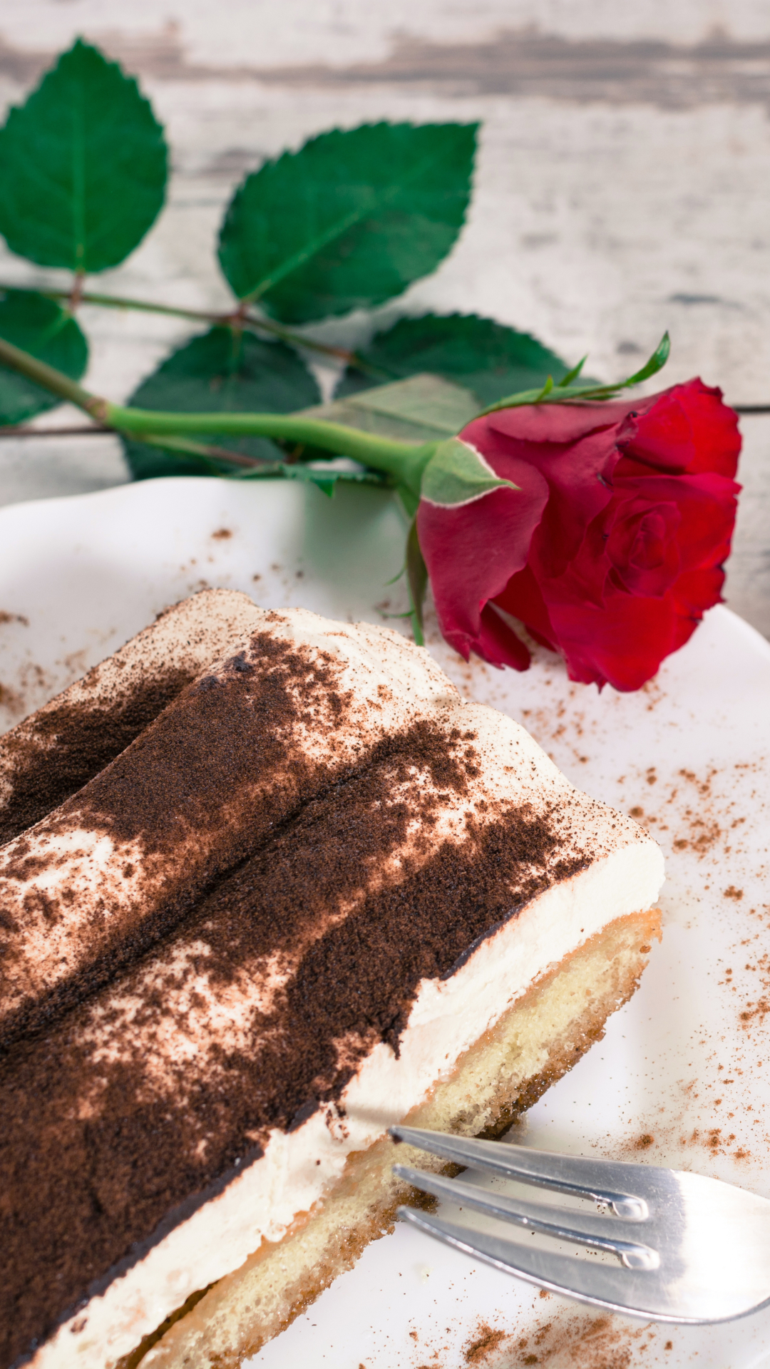 Download mobile wallpaper Food, Dessert, Coffee, Rose, Cup, Cake, Coffee Beans for free.