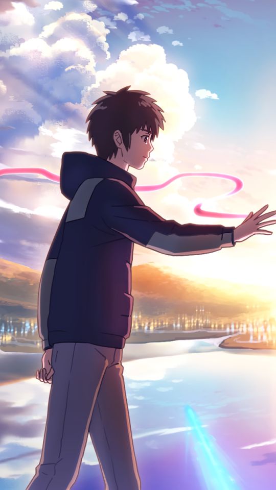 Download mobile wallpaper Anime, Your Name, Kimi No Na Wa, Mitsuha Miyamizu, Taki Tachibana for free.