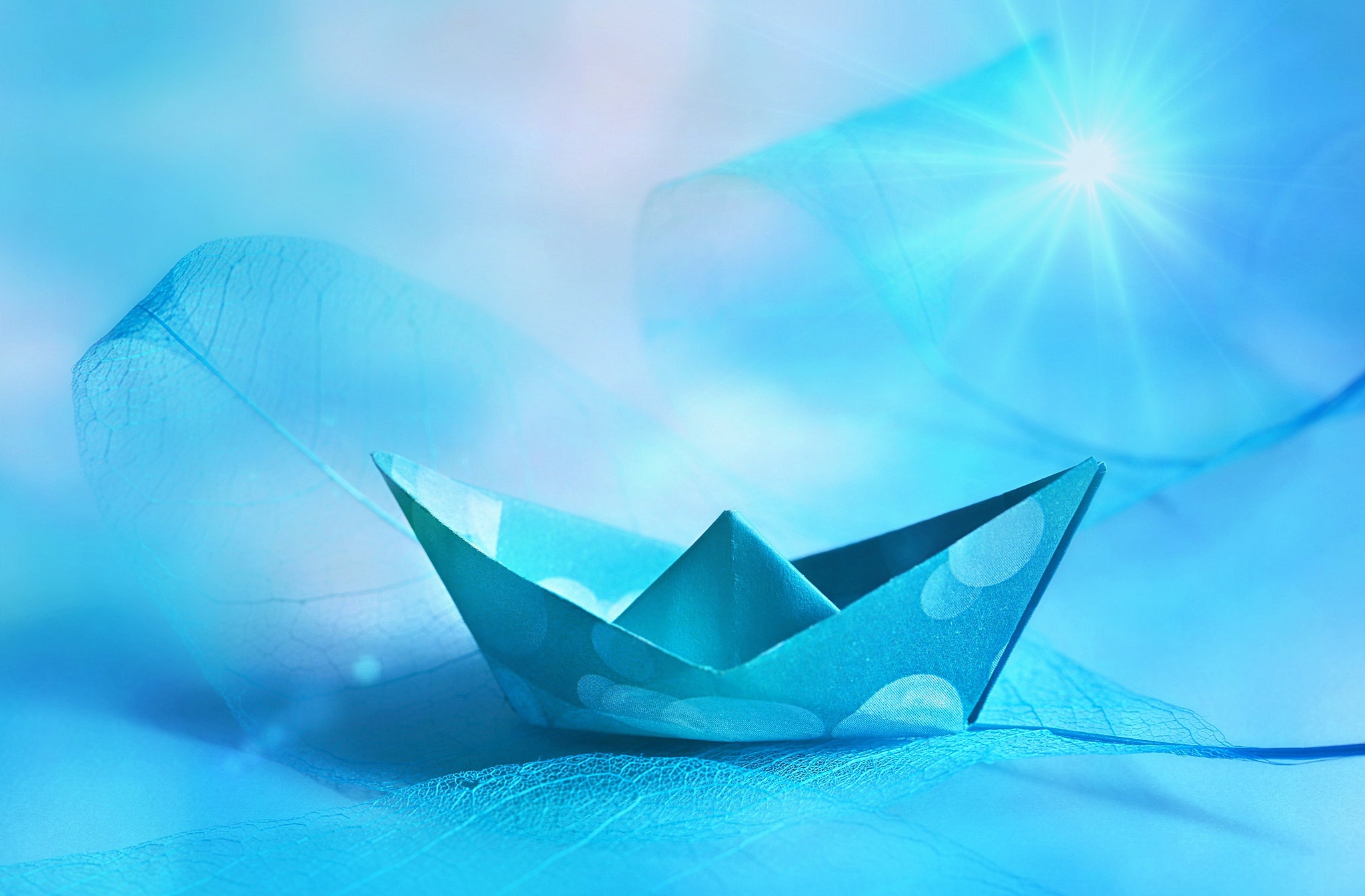 984025 скачать картинку синий, сделано человеком, оригами, лодка - обои и заставки бесплатно