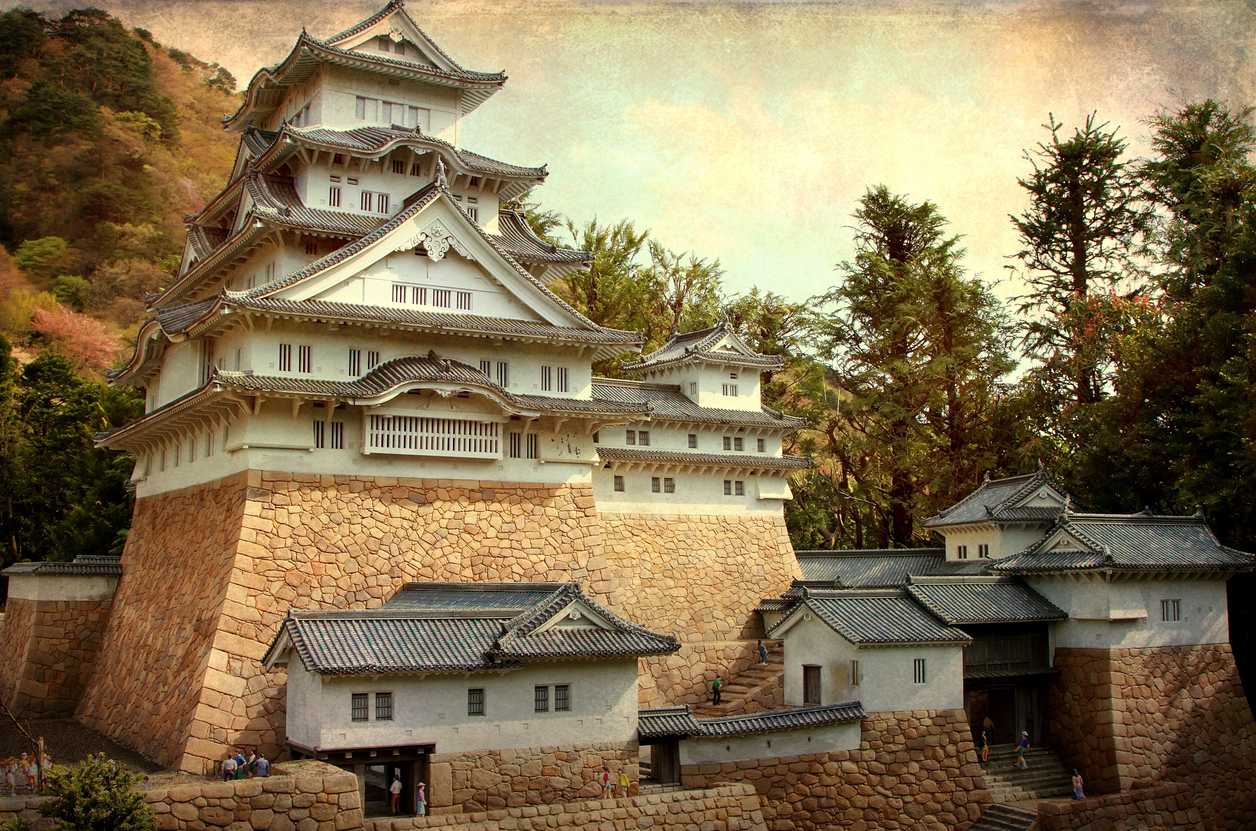 japan, man made, himeji castle, castle, castles