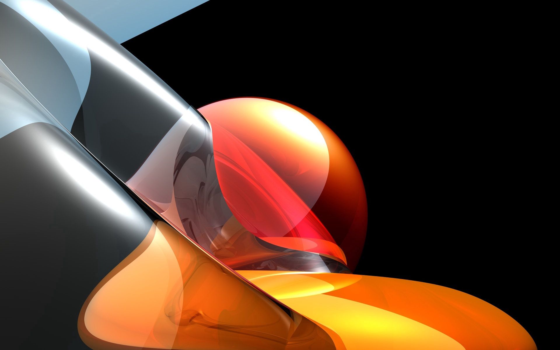 Скачати мобільні шпалери Оранжевий, М'яч, Куля, Форма, Об'ємний Об'ємний, 3D безкоштовно.
