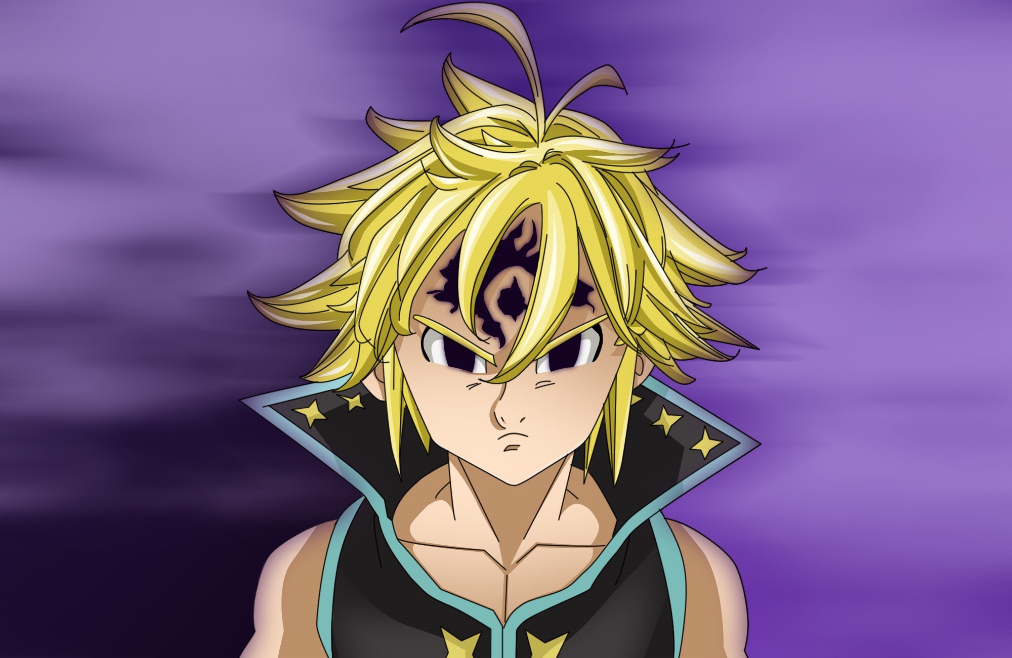 Free download wallpaper Anime, Blonde, Purple Eyes, The Seven Deadly Sins, Meliodas (The Seven Deadly Sins) on your PC desktop