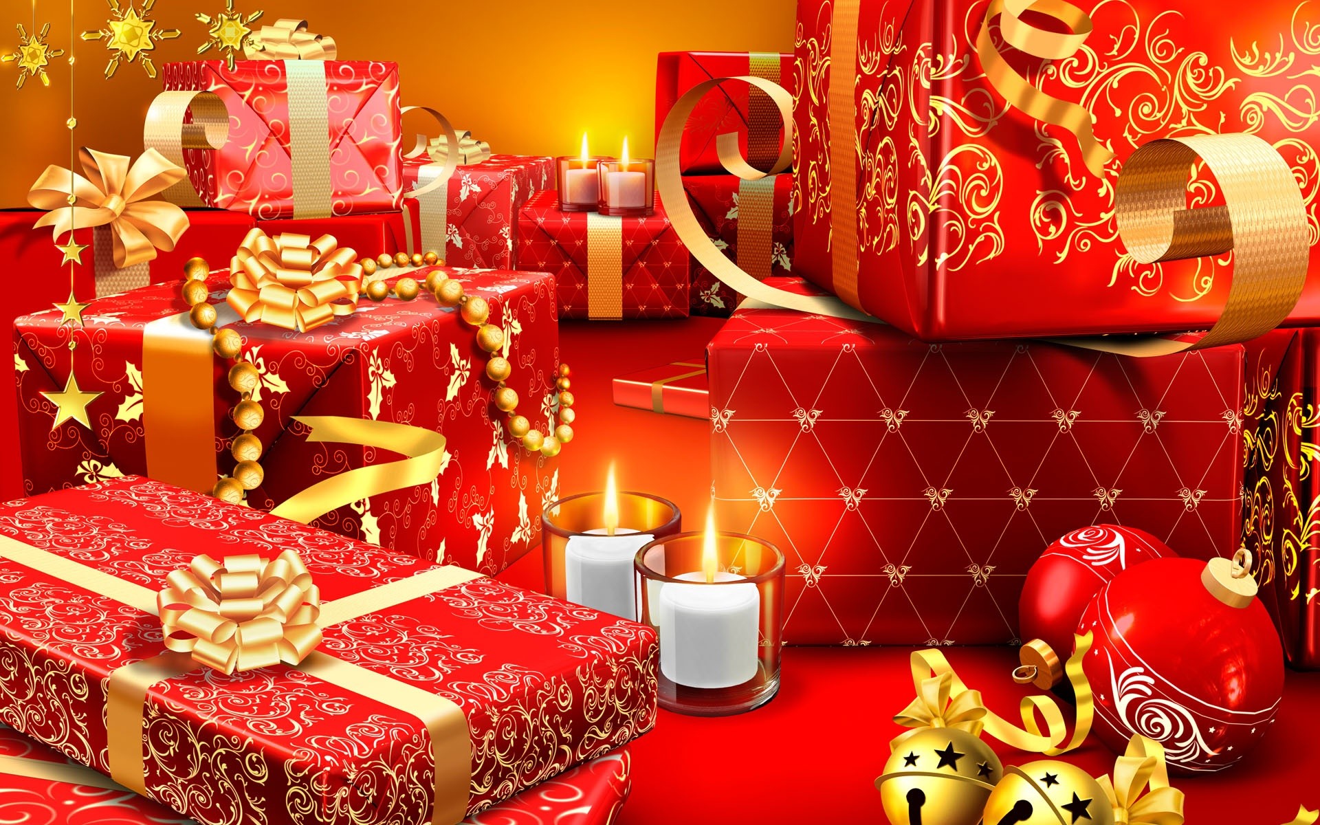 Download mobile wallpaper Christmas, Holiday, Gift, Candle for free.