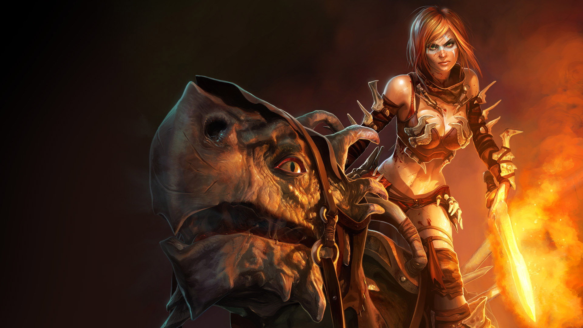 video game, golden axe, tyris flare, woman warrior