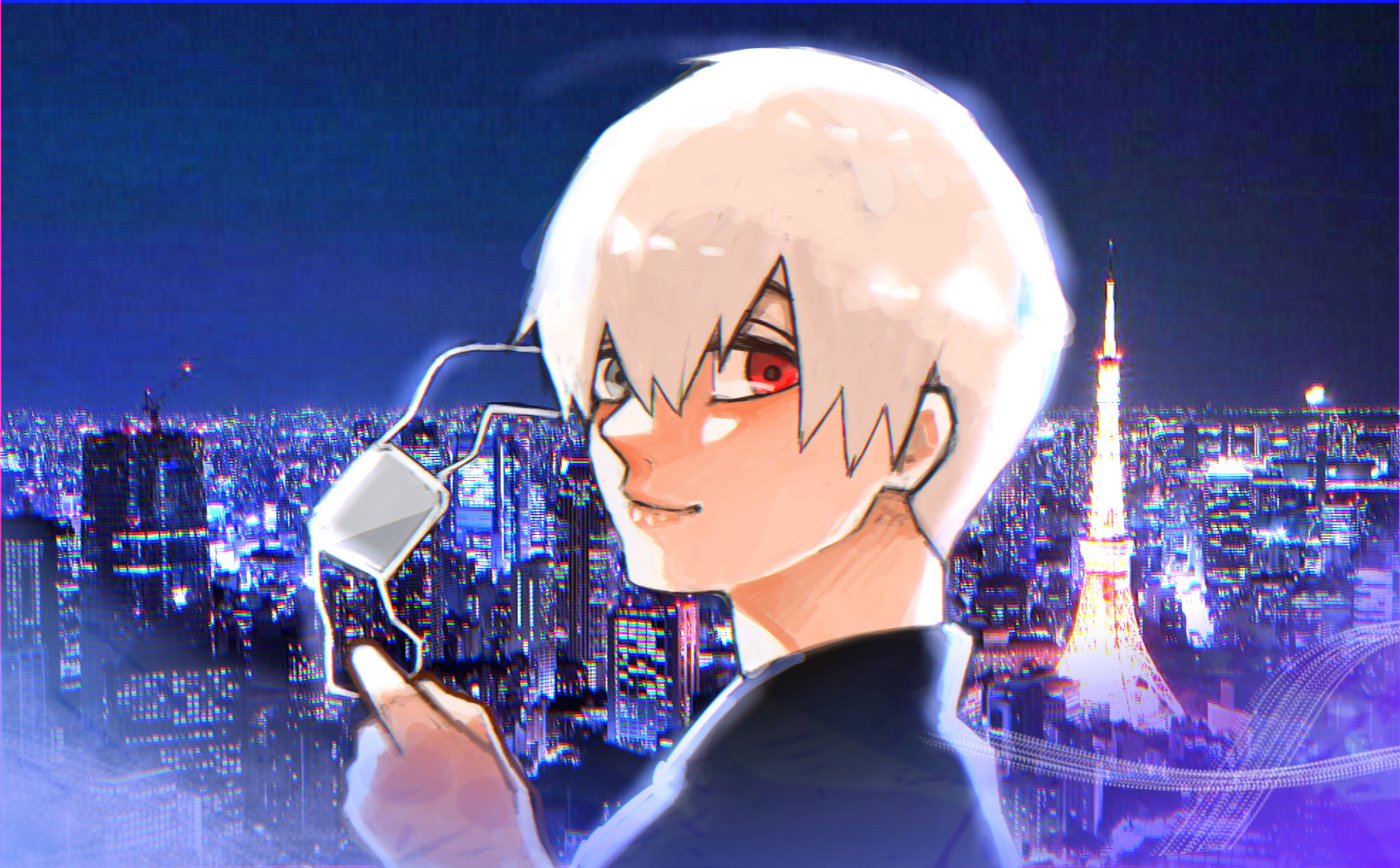 Descarga gratuita de fondo de pantalla para móvil de Noche, Ciudad, Animado, Ken Kaneki, Tokyo Ghoul: Re.