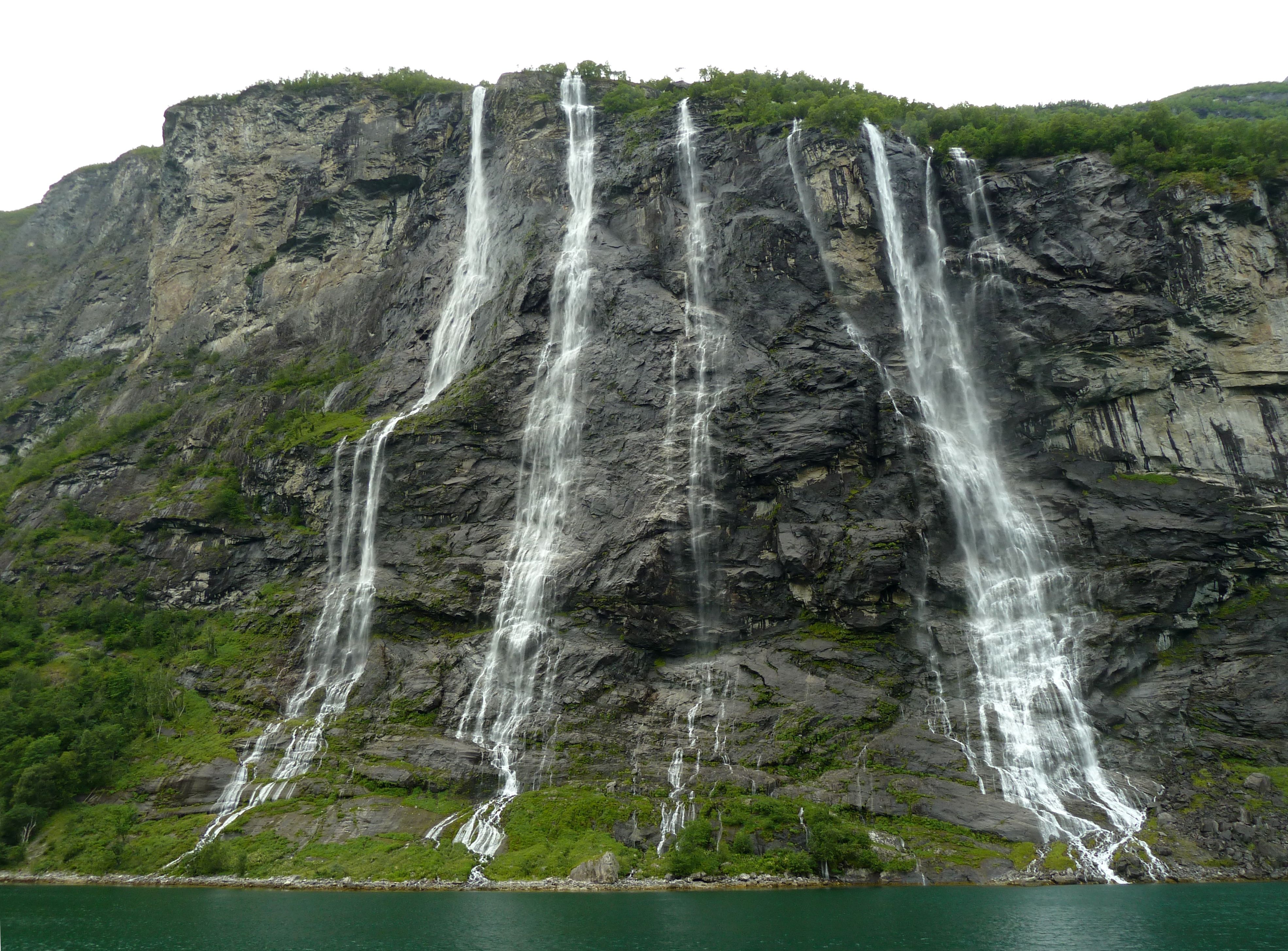 earth, seven sisters waterfall norway, waterfalls