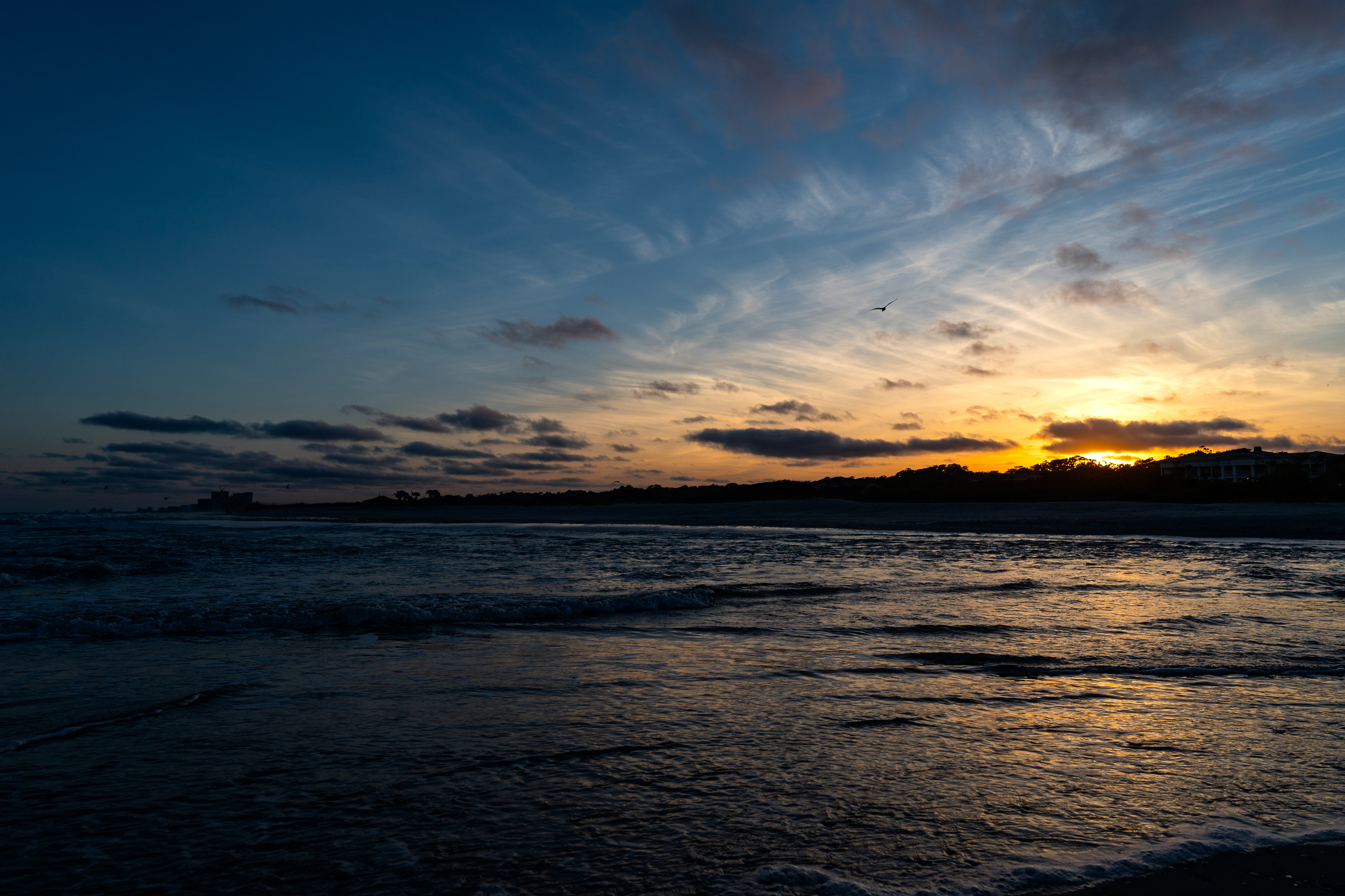 Laden Sie das Natur, Sunset, Sea, Waves-Bild kostenlos auf Ihren PC-Desktop herunter
