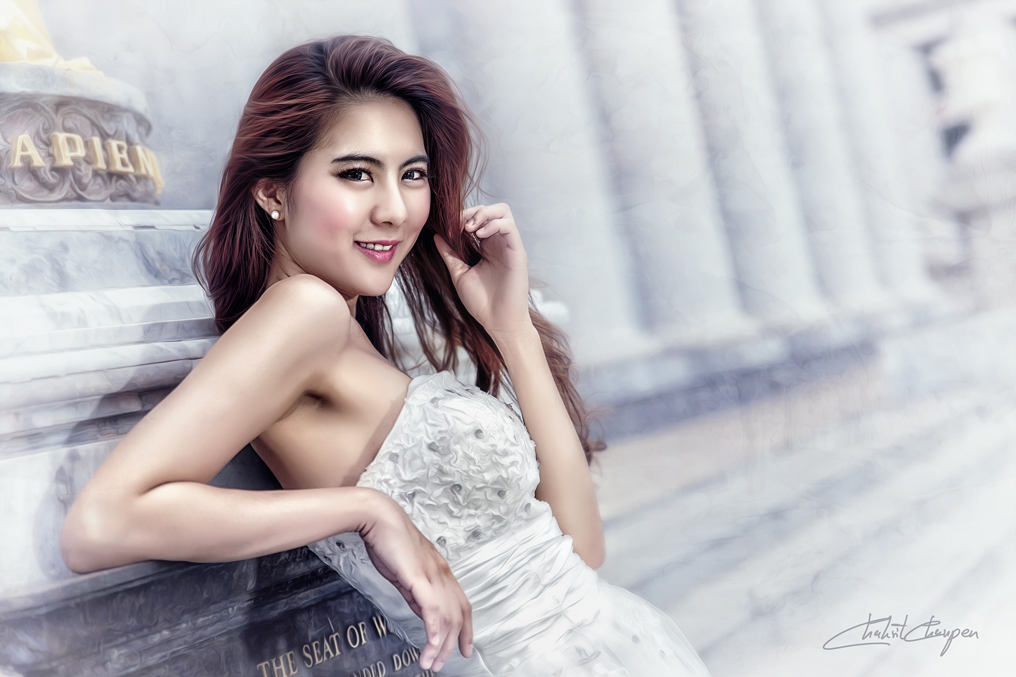 PCデスクトップに記念碑, ドレス, オリエンタル, 笑顔, 女性, アジア人, タイ語画像を無料でダウンロード