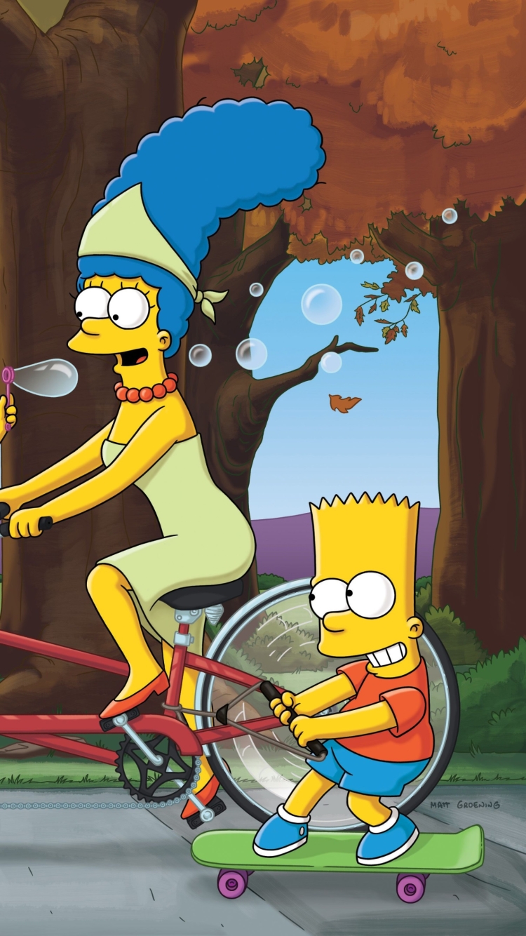 Handy-Wallpaper Die Simpsons, Fernsehserien, Bart Simpson, Marge Simpson kostenlos herunterladen.