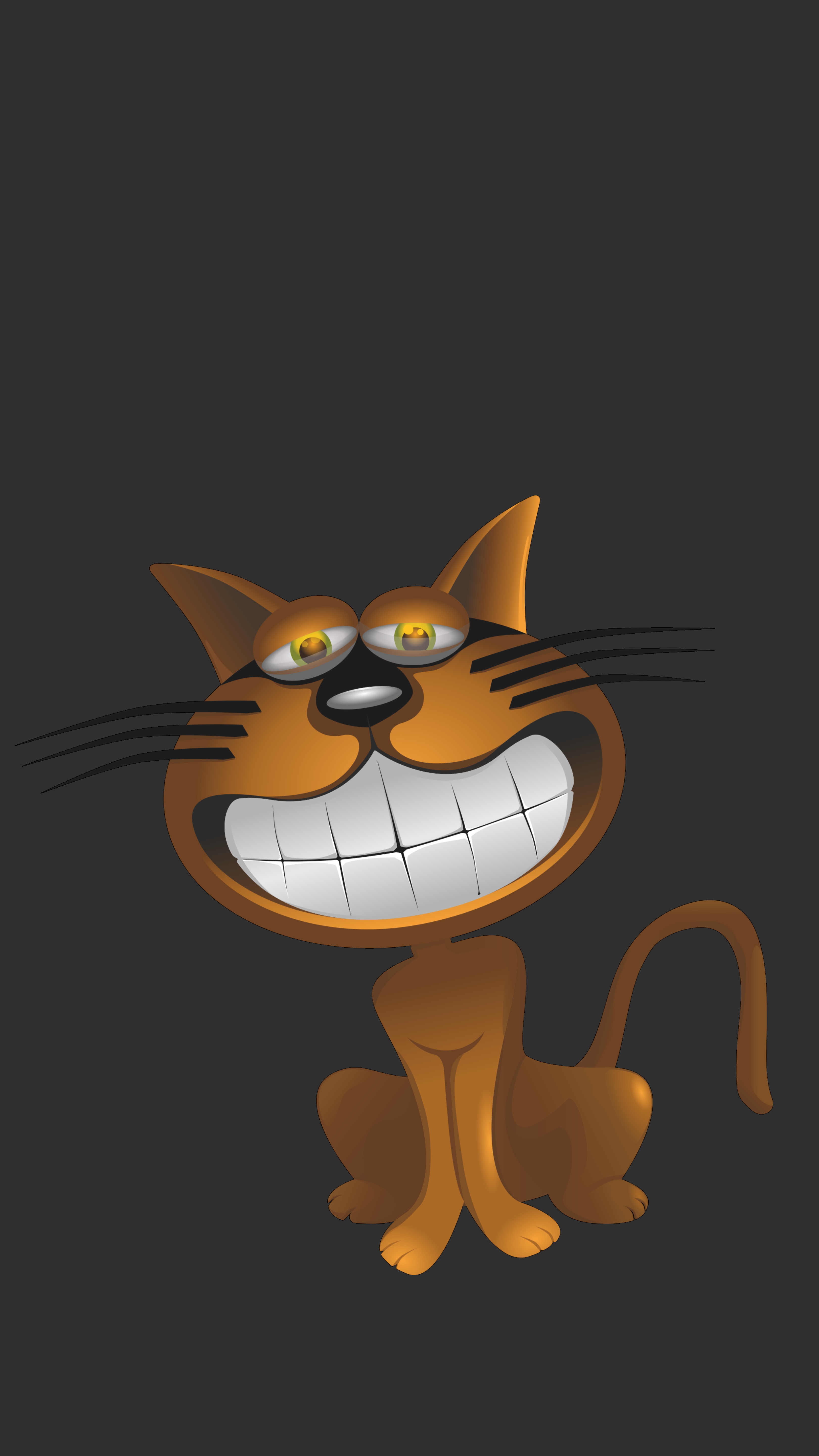 smile, funny, vector, cat, caricature Full HD