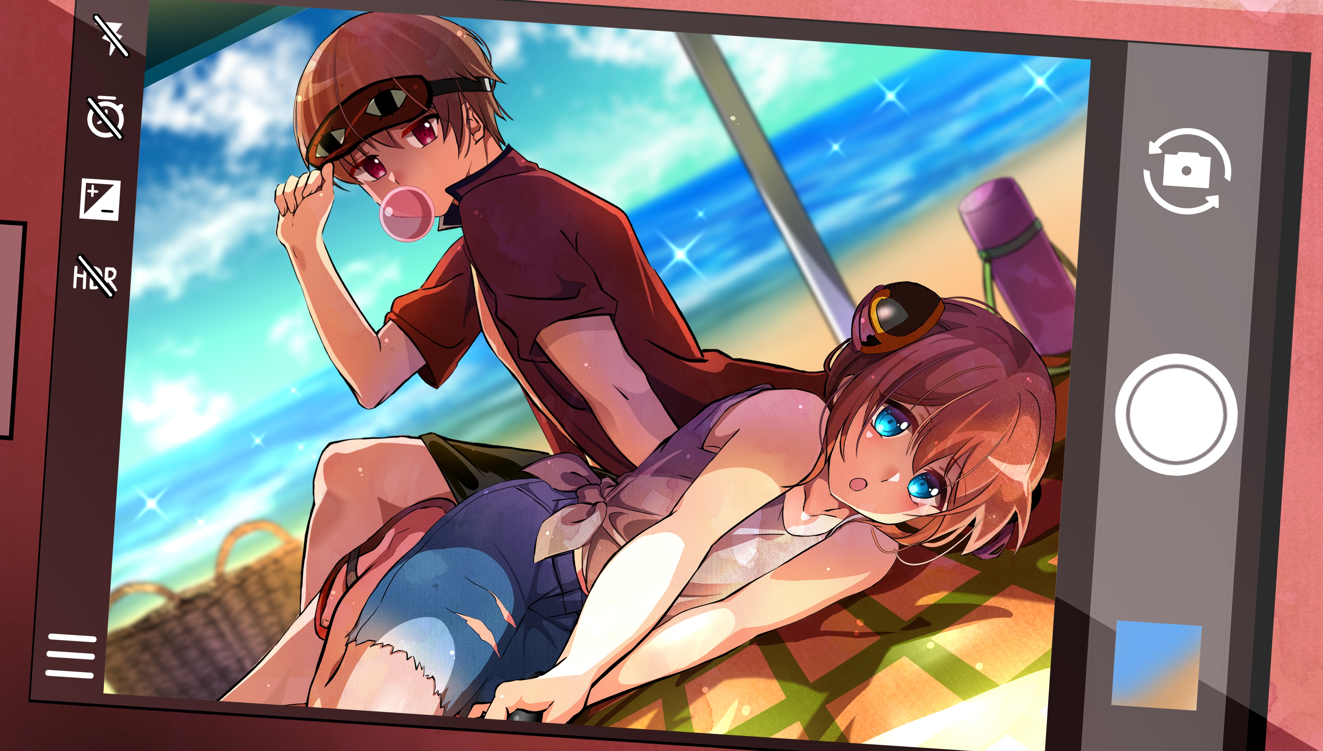 Laden Sie das Animes, Gin Tama, Okita Sogo, Kagura (Gintama)-Bild kostenlos auf Ihren PC-Desktop herunter