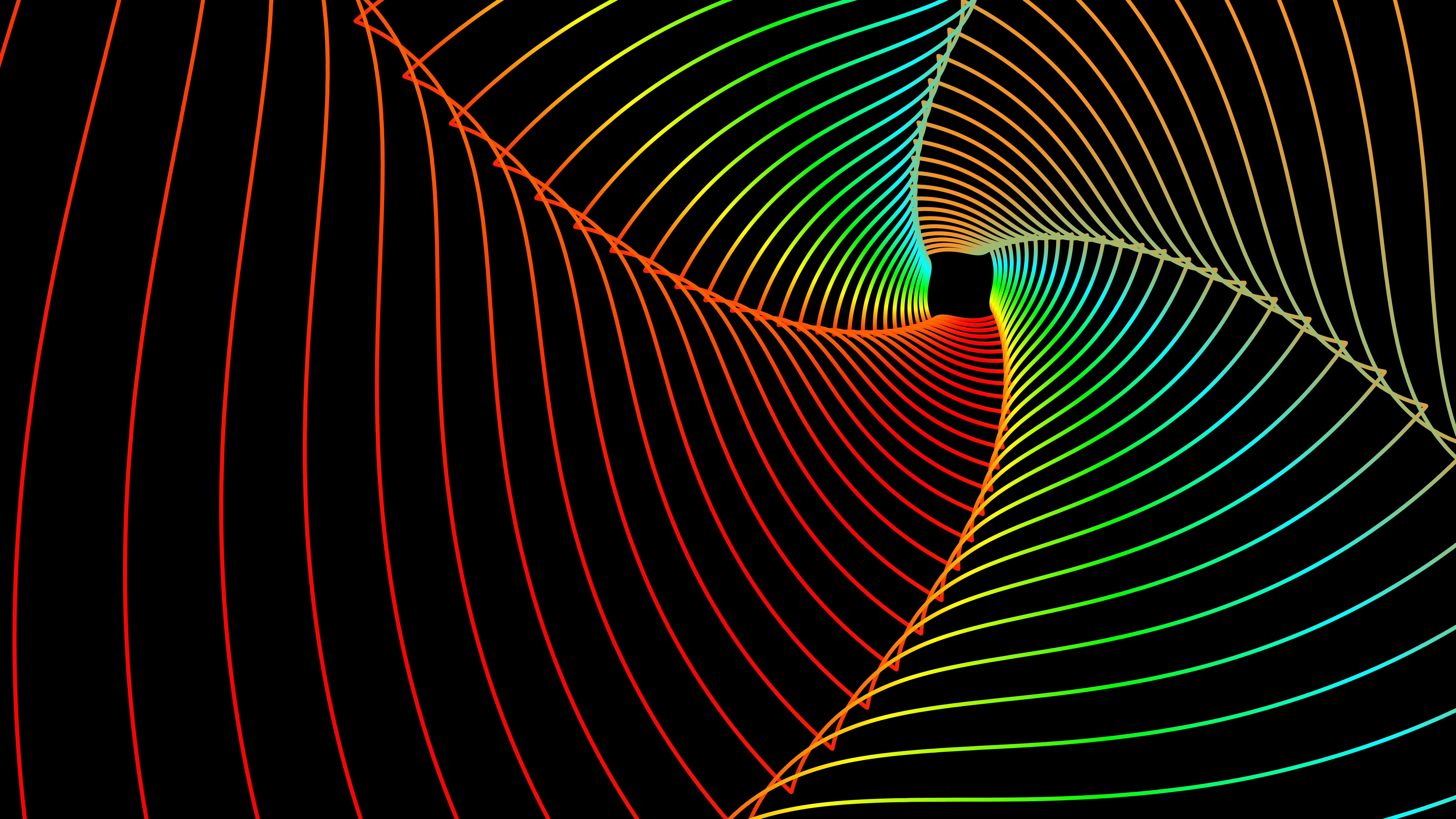 Free download wallpaper Abstract, Lines, Fractal, Colors, Spiral on your PC desktop